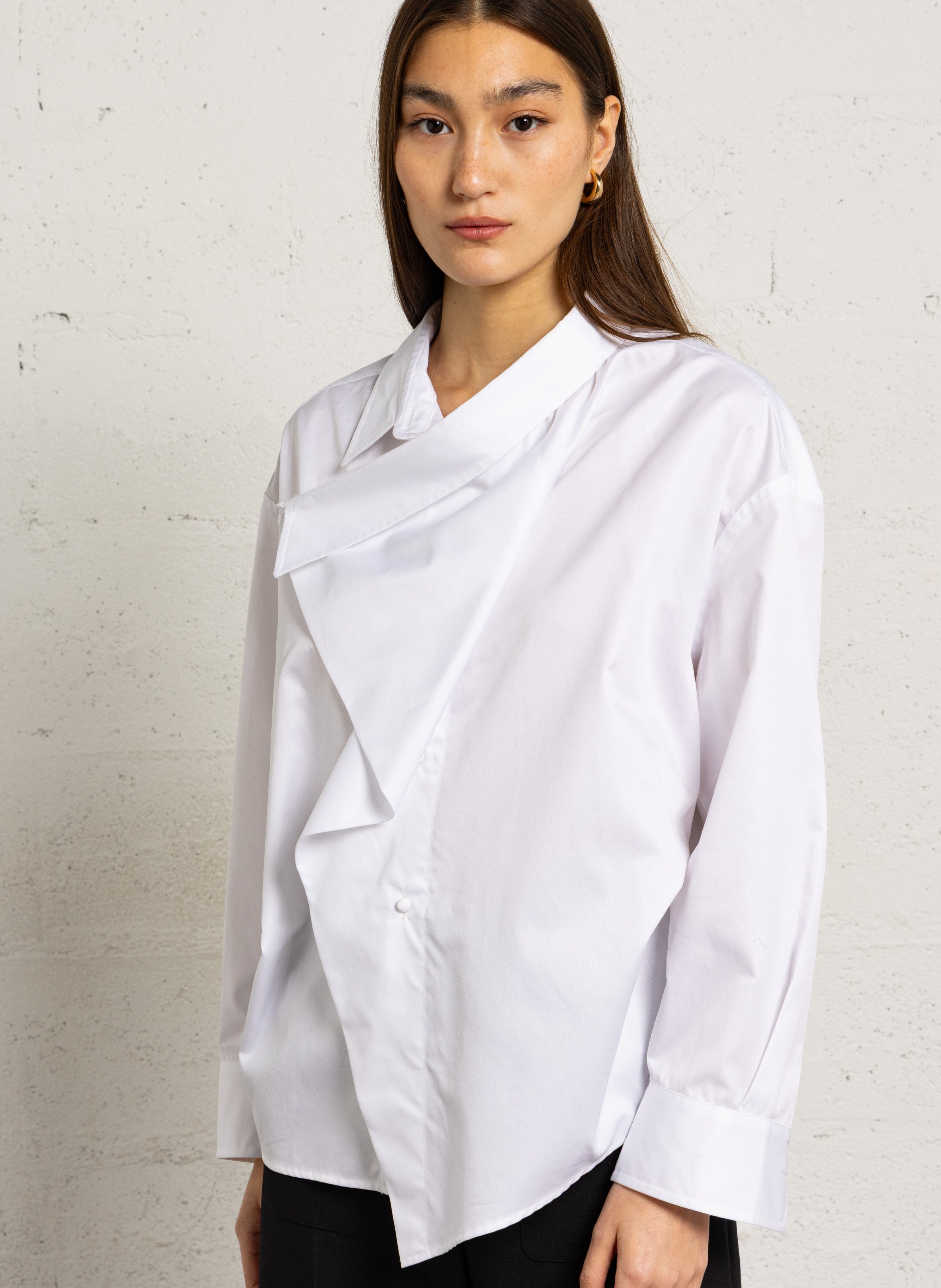 Chemise asymétrique à col drapé MARGAUX LONNBERG
