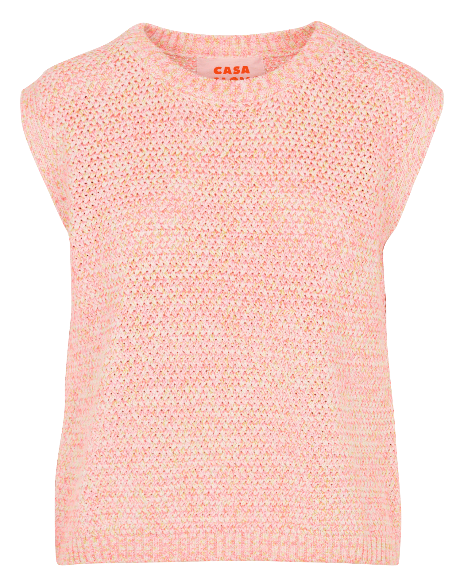 Sleeveless knitted sweater MAISON 123 Orange