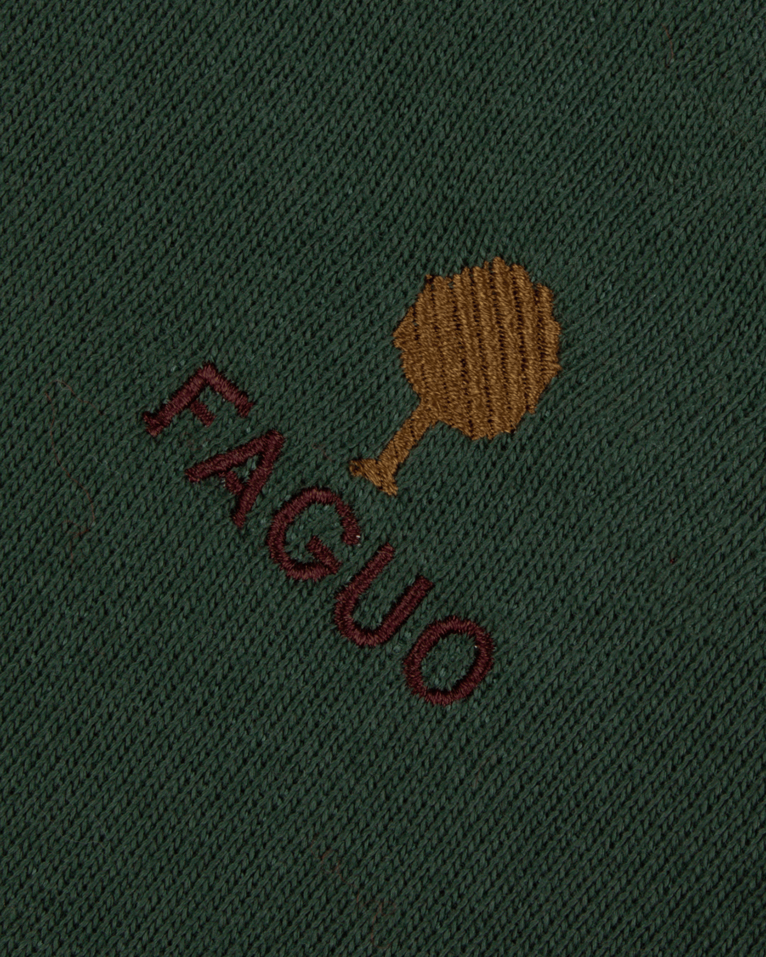 Sweat droit col montant en coton mélangé FAGUO Vert