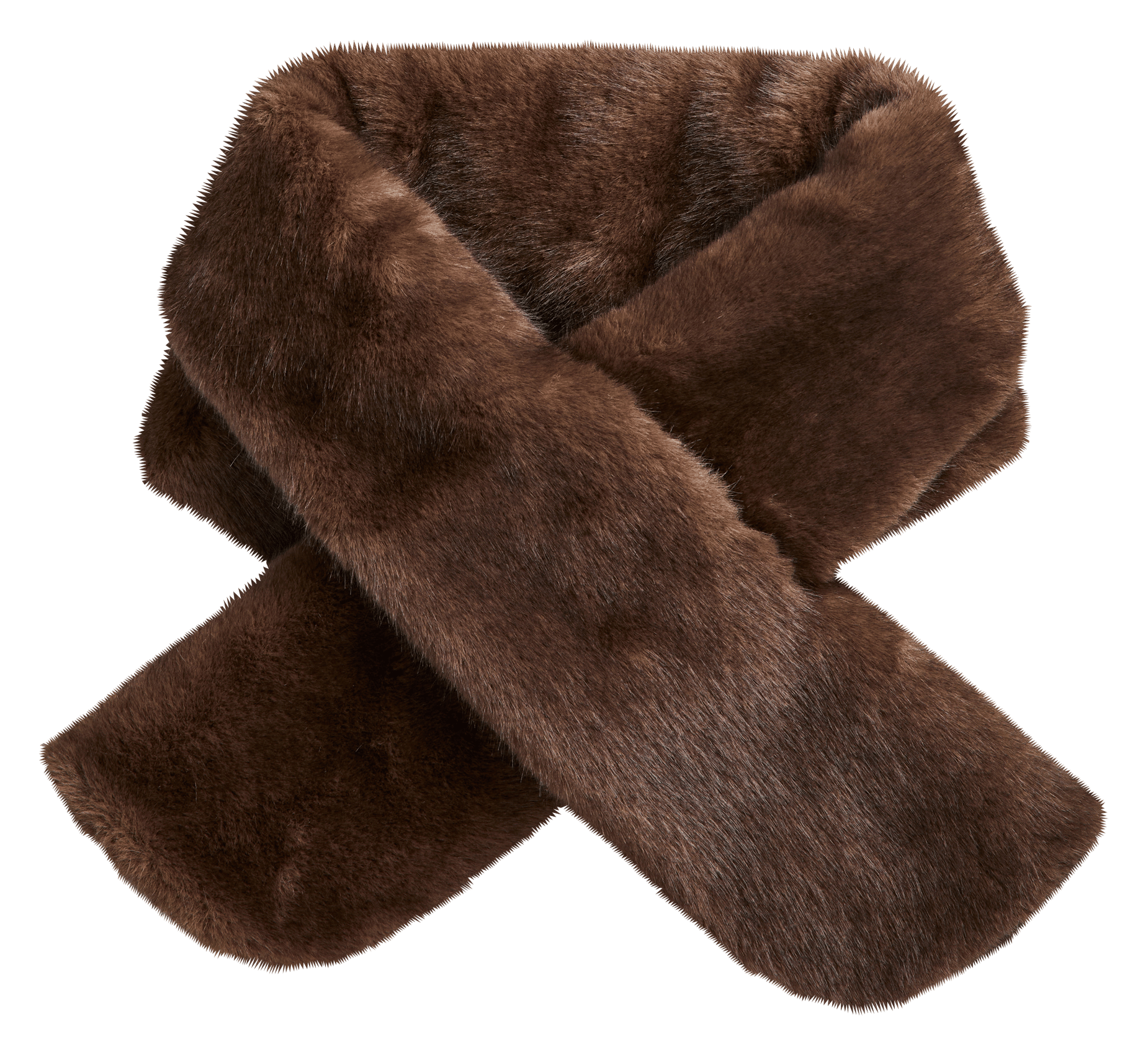 Fur scarf PIECES Purple