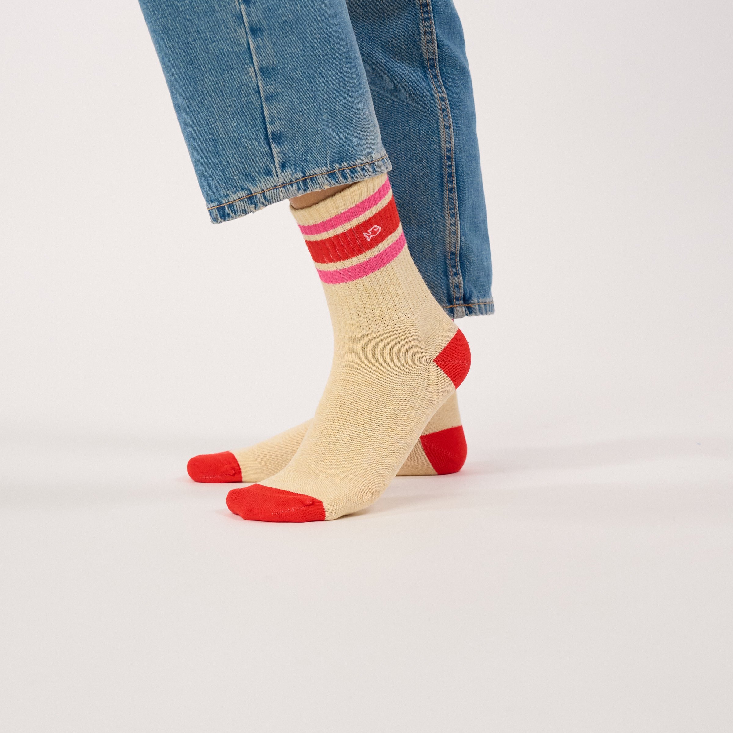 Cotton Tennis Socks BILLYBELT Beige