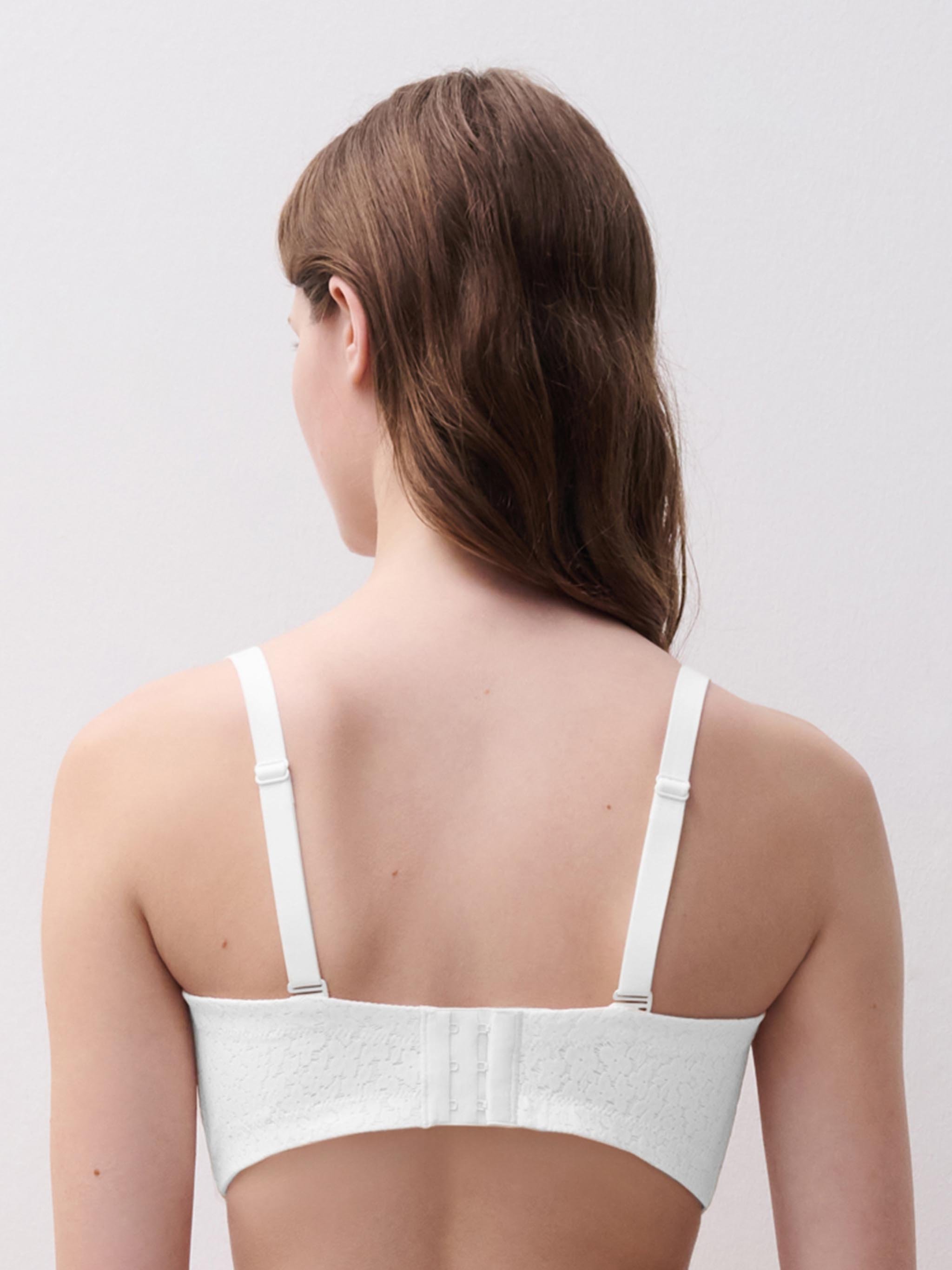 Bandeau bra with cups and removable straps CHANTELLE White