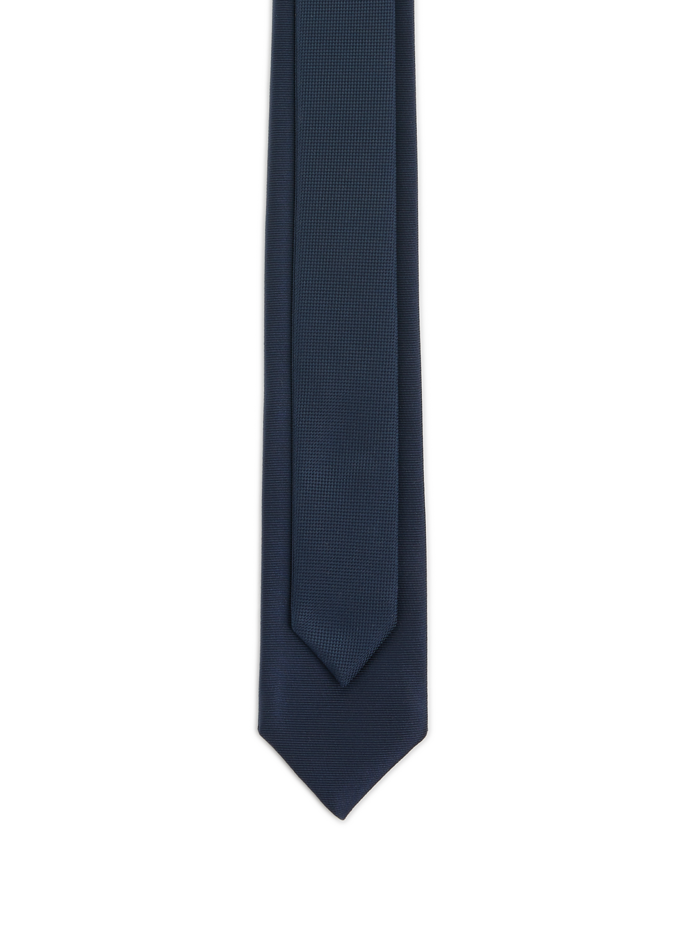 Jacquard tie >cr bot ap0673108 poly plain reversible black AU PRINTEMPS PARIS Blue