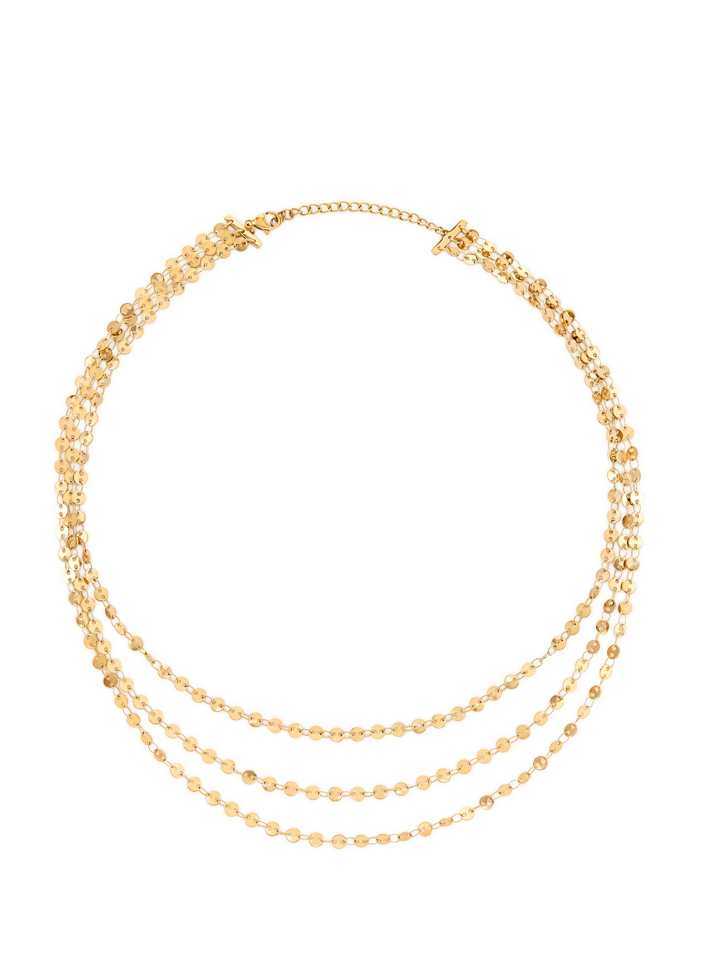 Steel necklace AU PRINTEMPS PARIS Golden