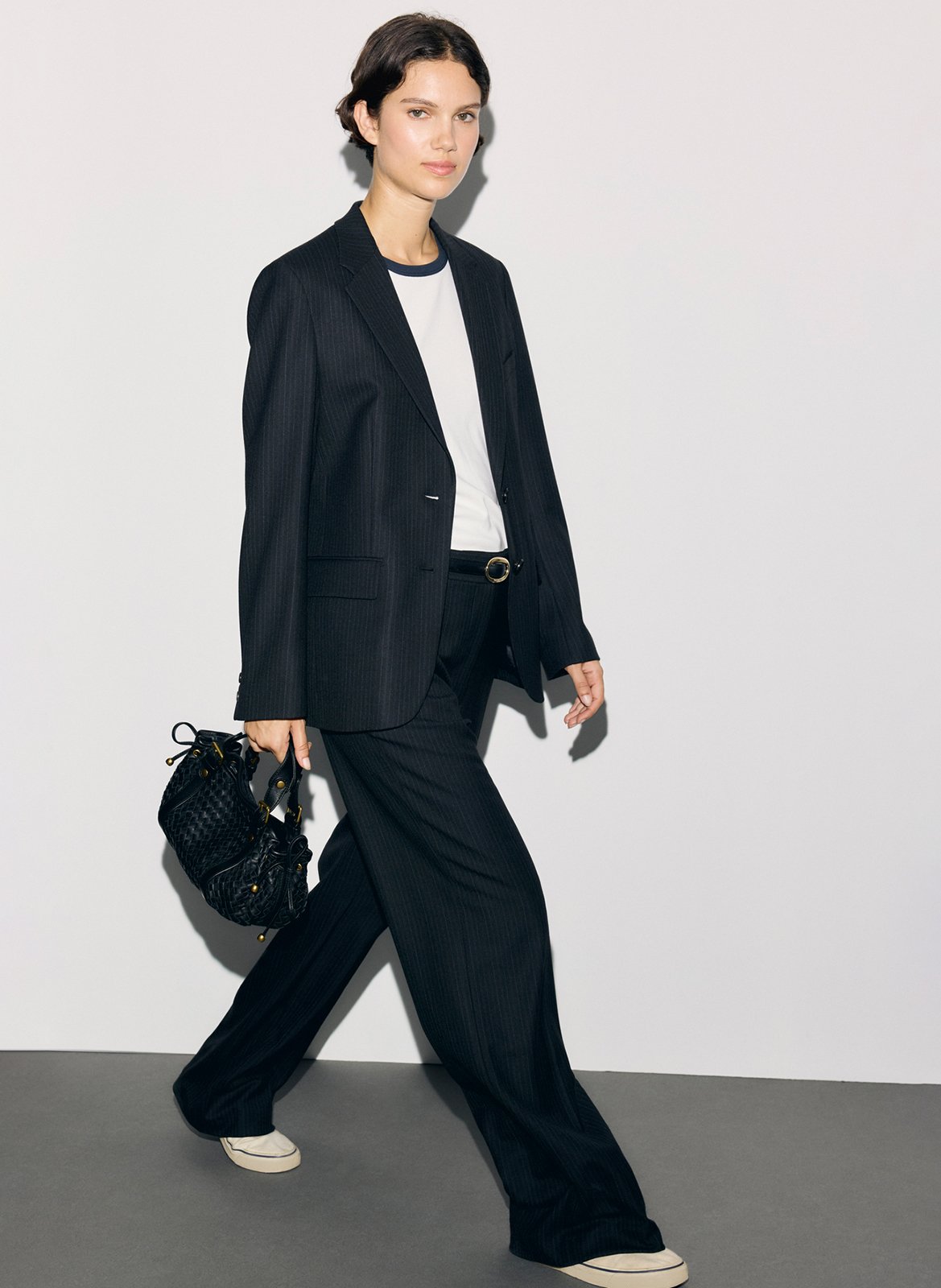 Tailored straight blazer with notched lapel GERARD DAREL Black