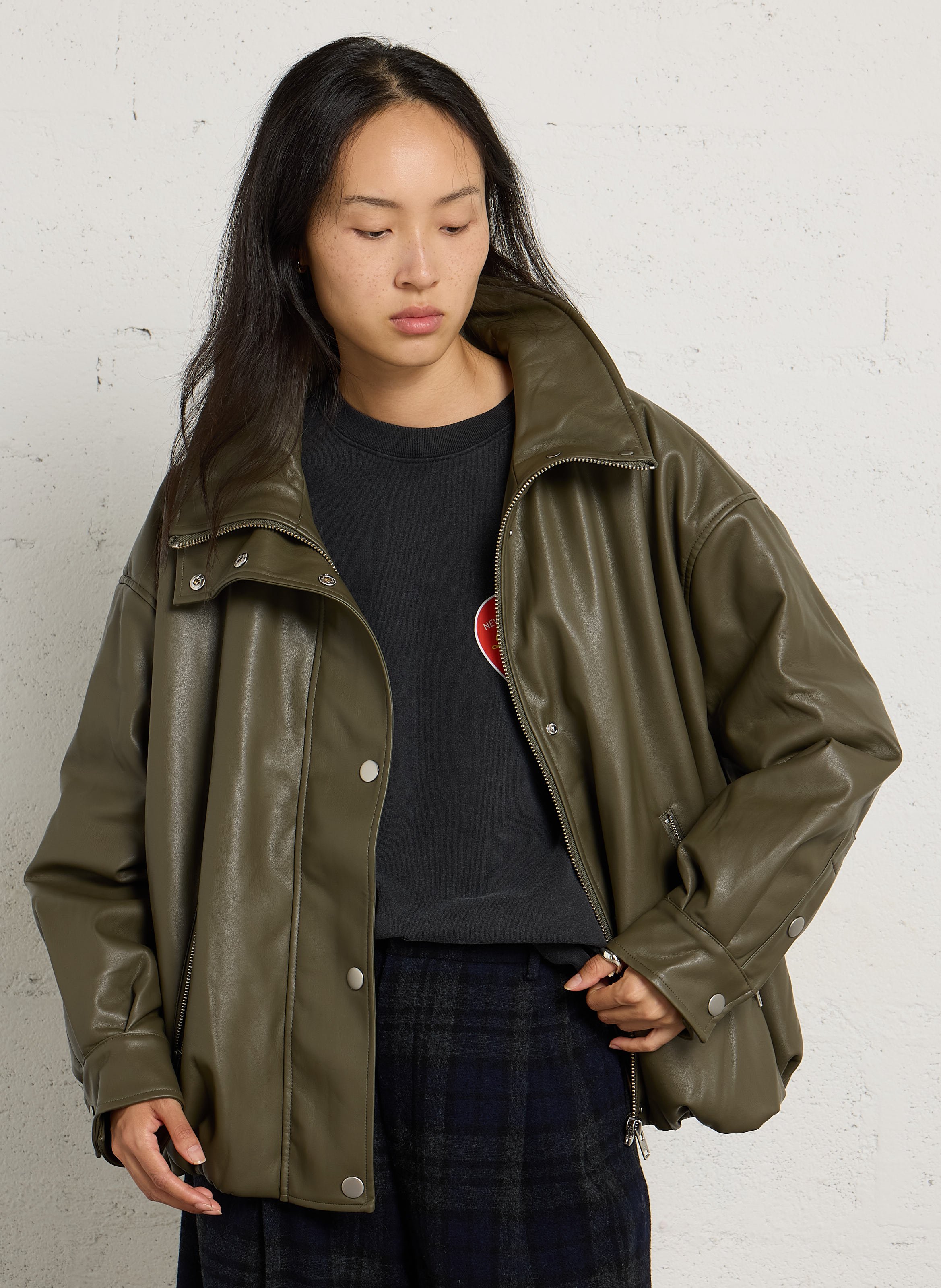 Weite Jacke mit Stehkragen BELLEROSE Khaki