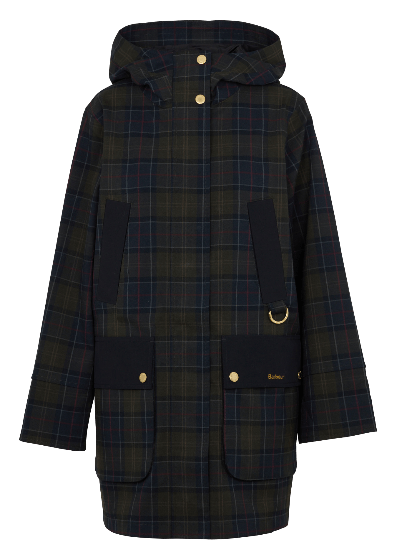 Oversize-Karomantel BARBOUR Grun