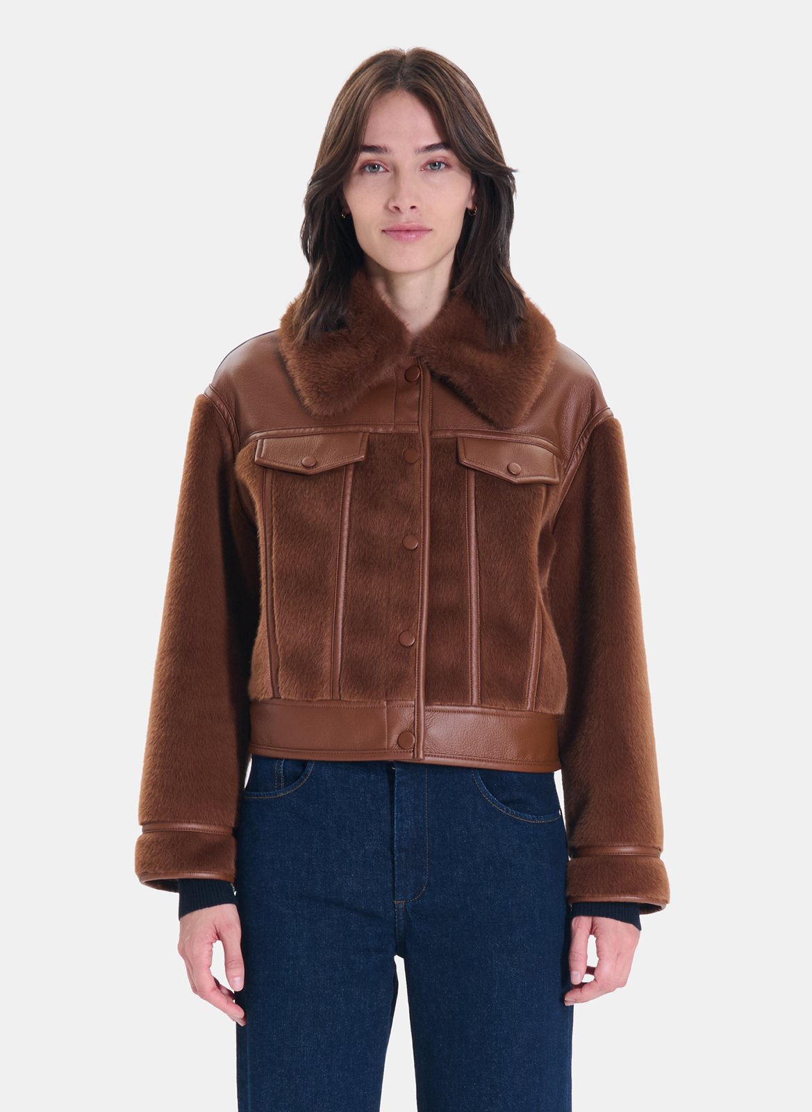 Short faux fur jacket ZAPA