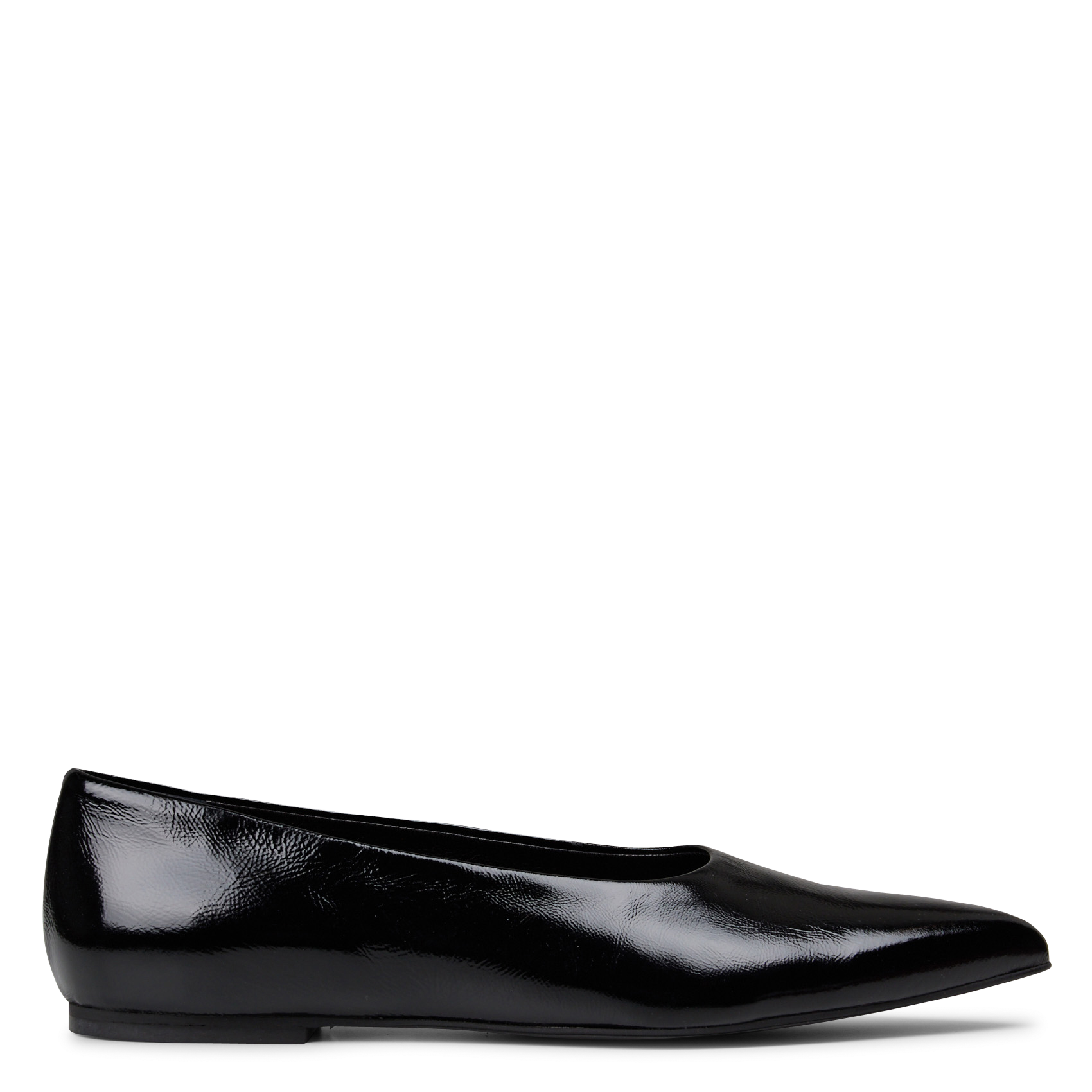 Ballerines à bout pointu en cuir  BERENICE Noir