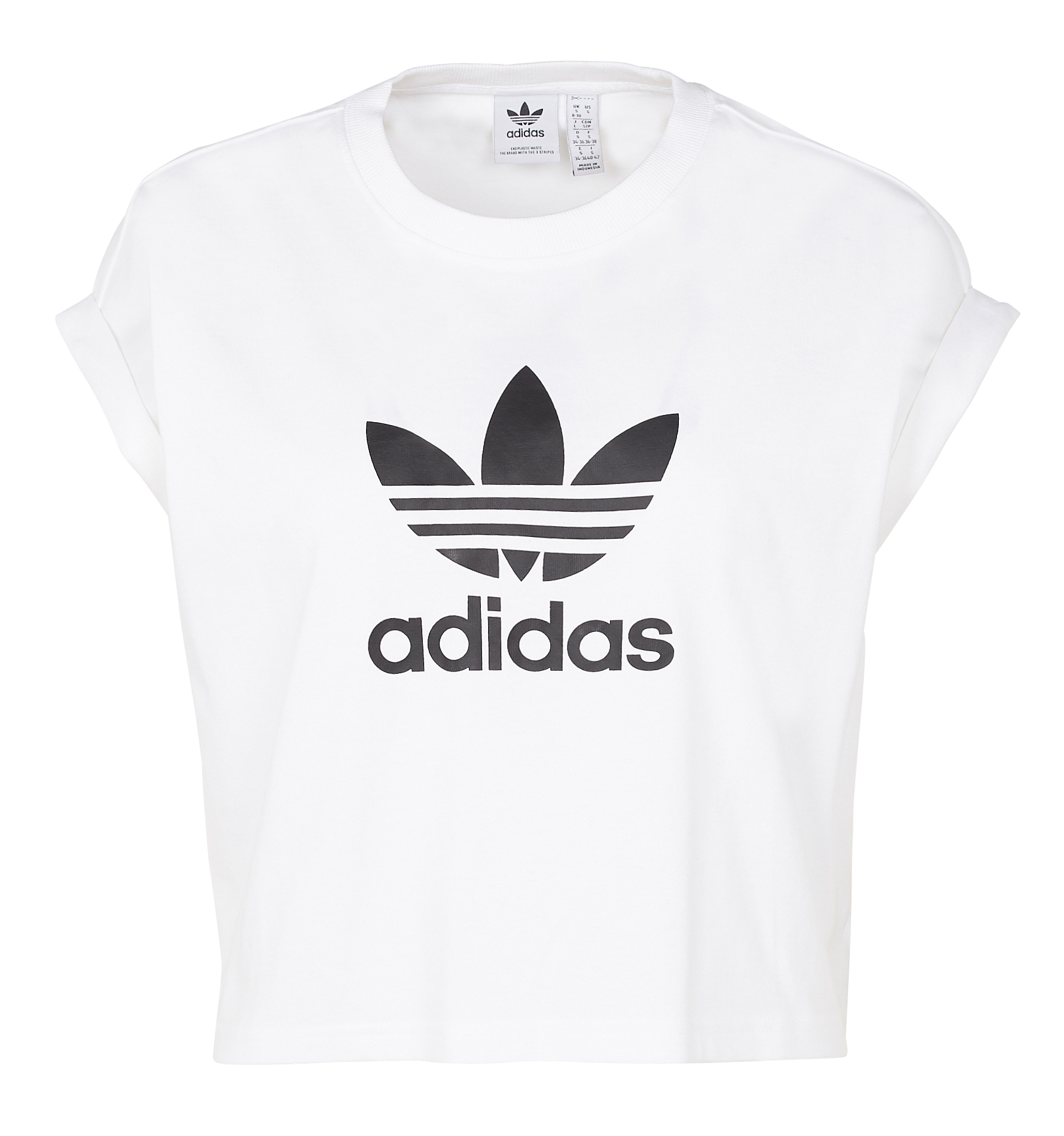 adidas crop tee white