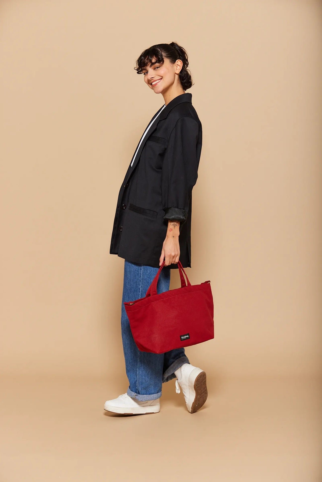 Cotton tote bag HINDBAG Red