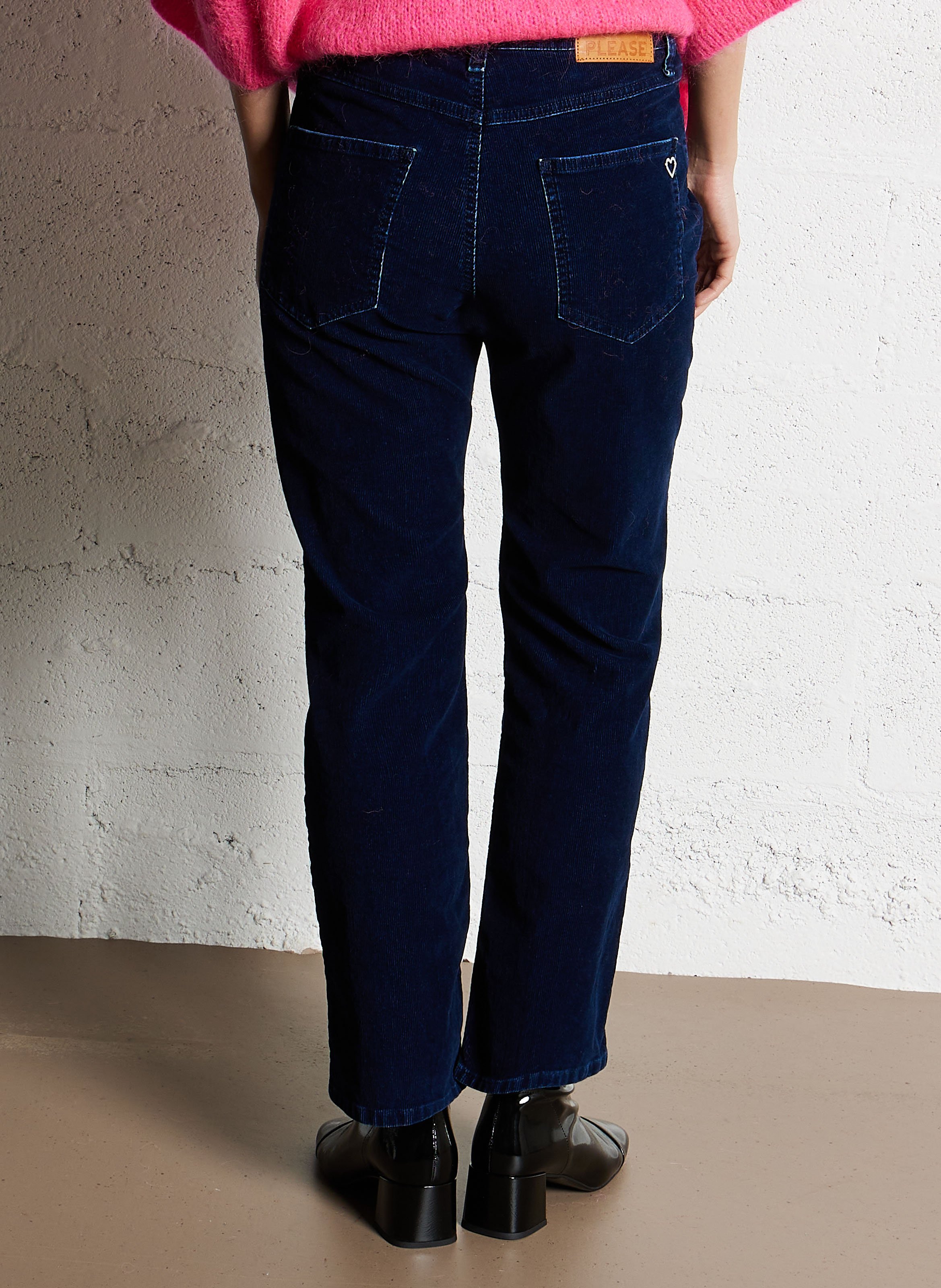 Cotton-blend bucket hat PLEASE Blue