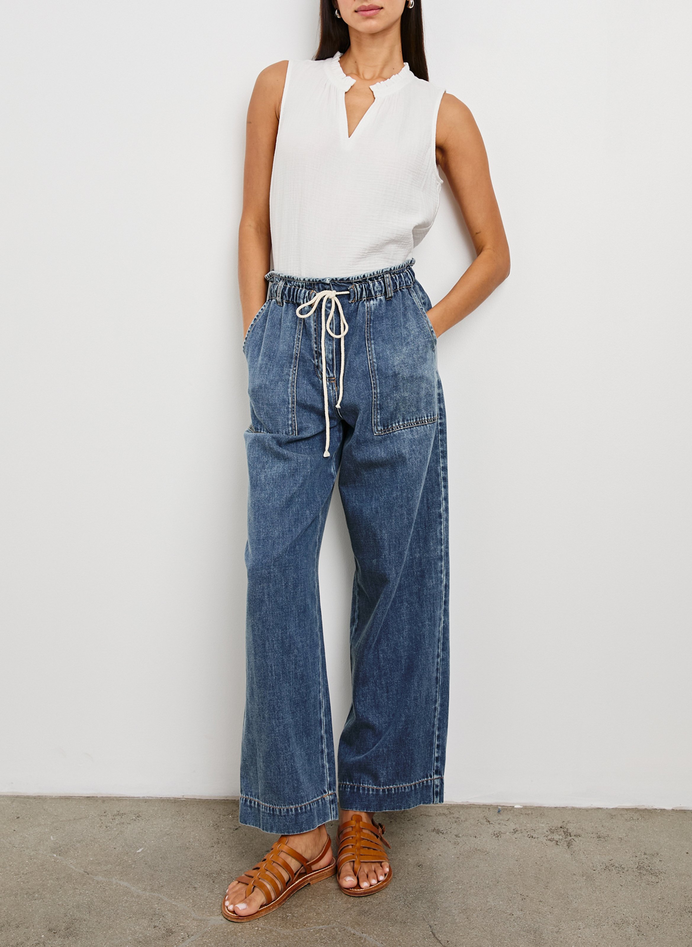 Cotton-blend chinos RAILS Blue