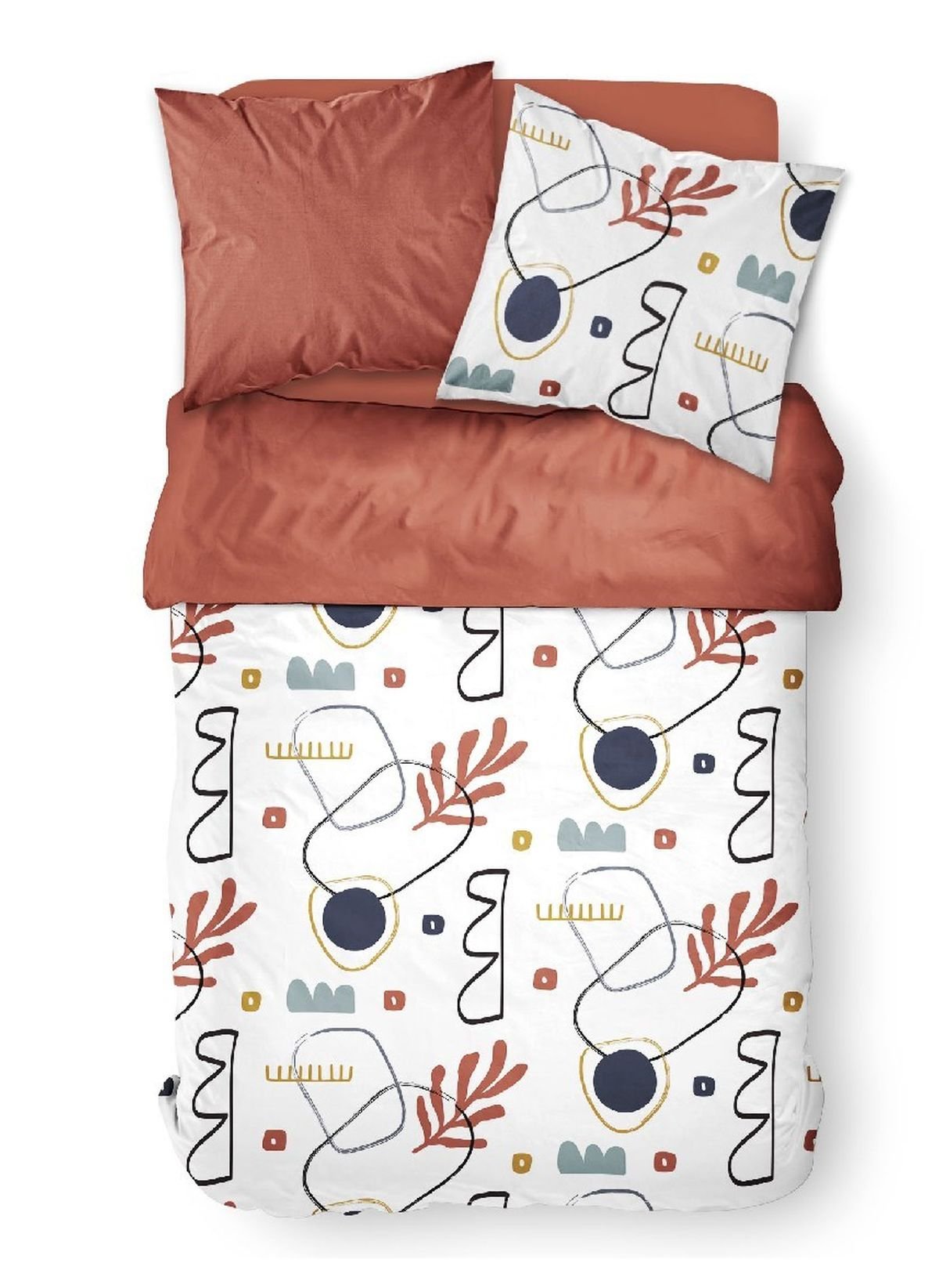 Printed cotton bedding set TODAY LINGE DE MAISON White