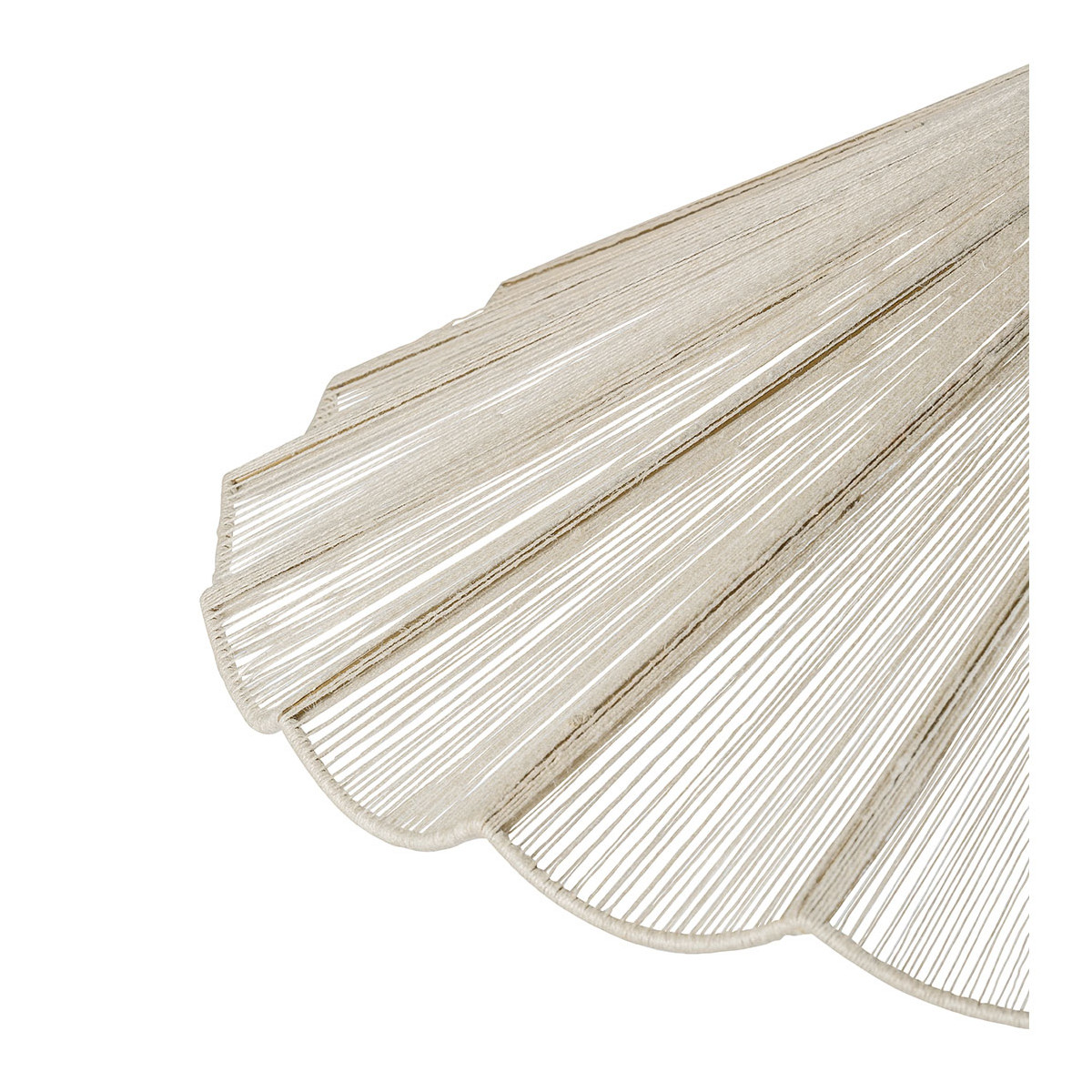 White and metal daisy jute pendant light - ø 90 cm BLANC D'IVOIRE White