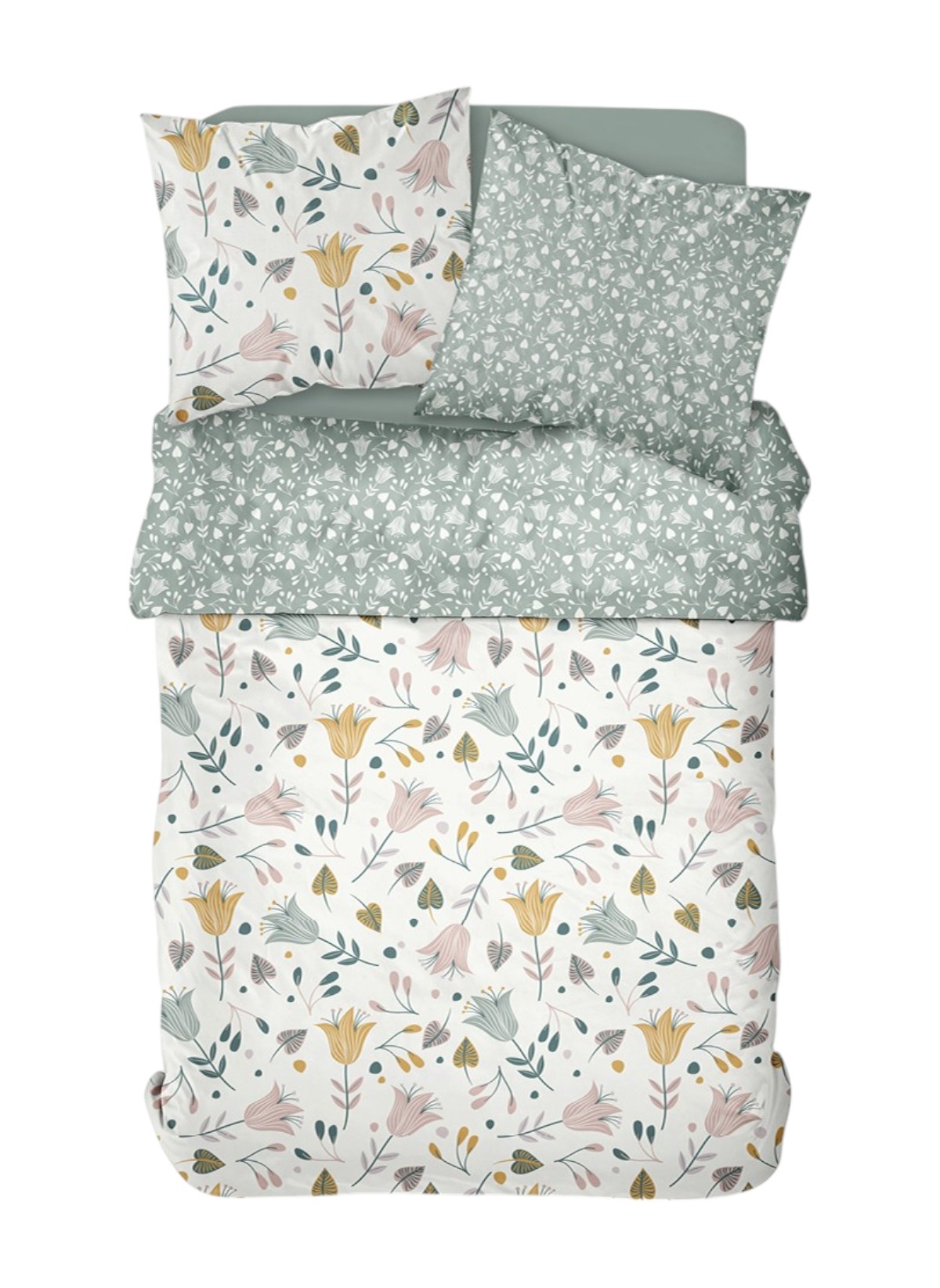 Printed cotton bed set TODAY LINGE DE MAISON White