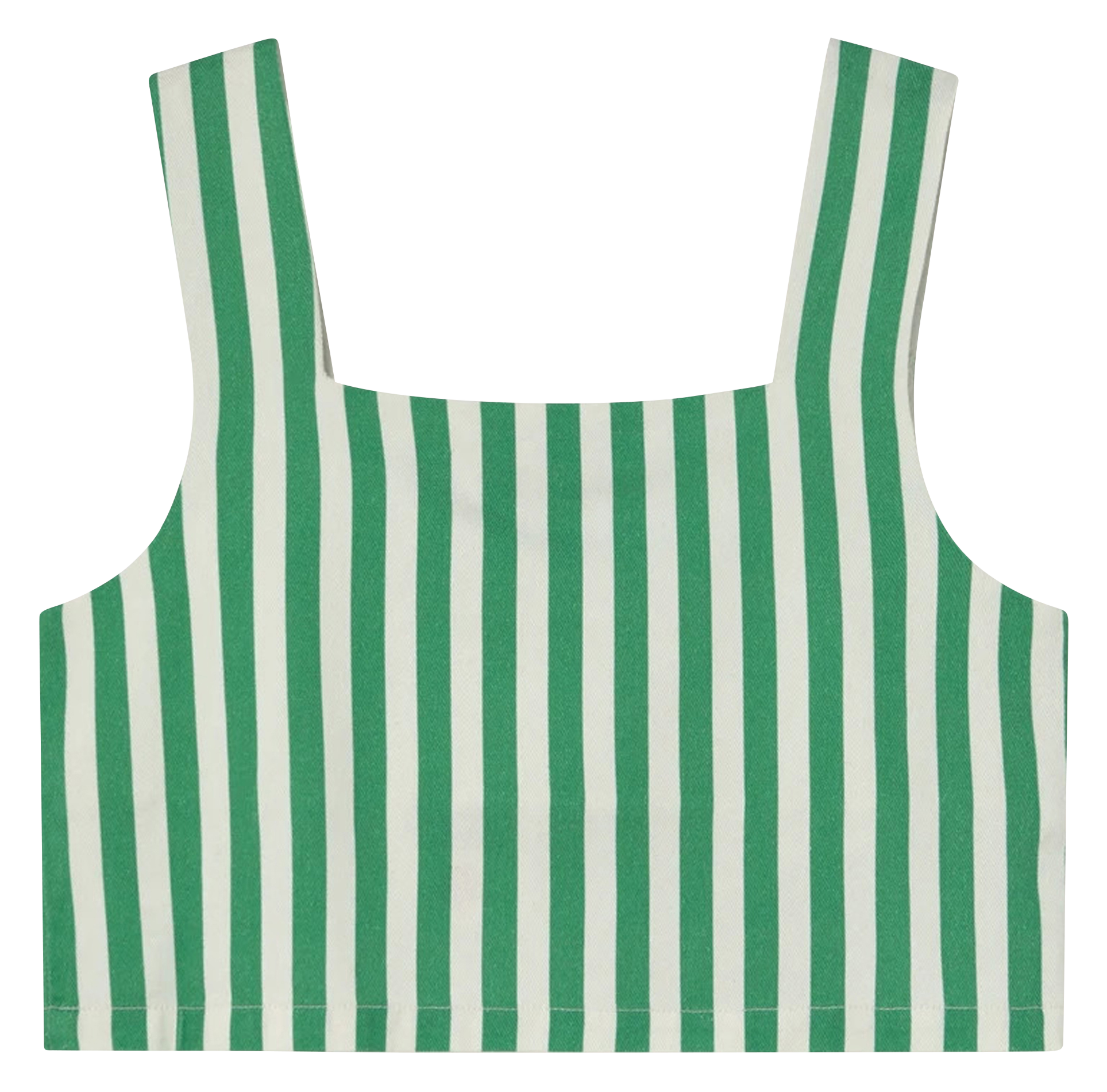 Top droit en coton mélangé rayé THE TINY BIG SISTER Vert