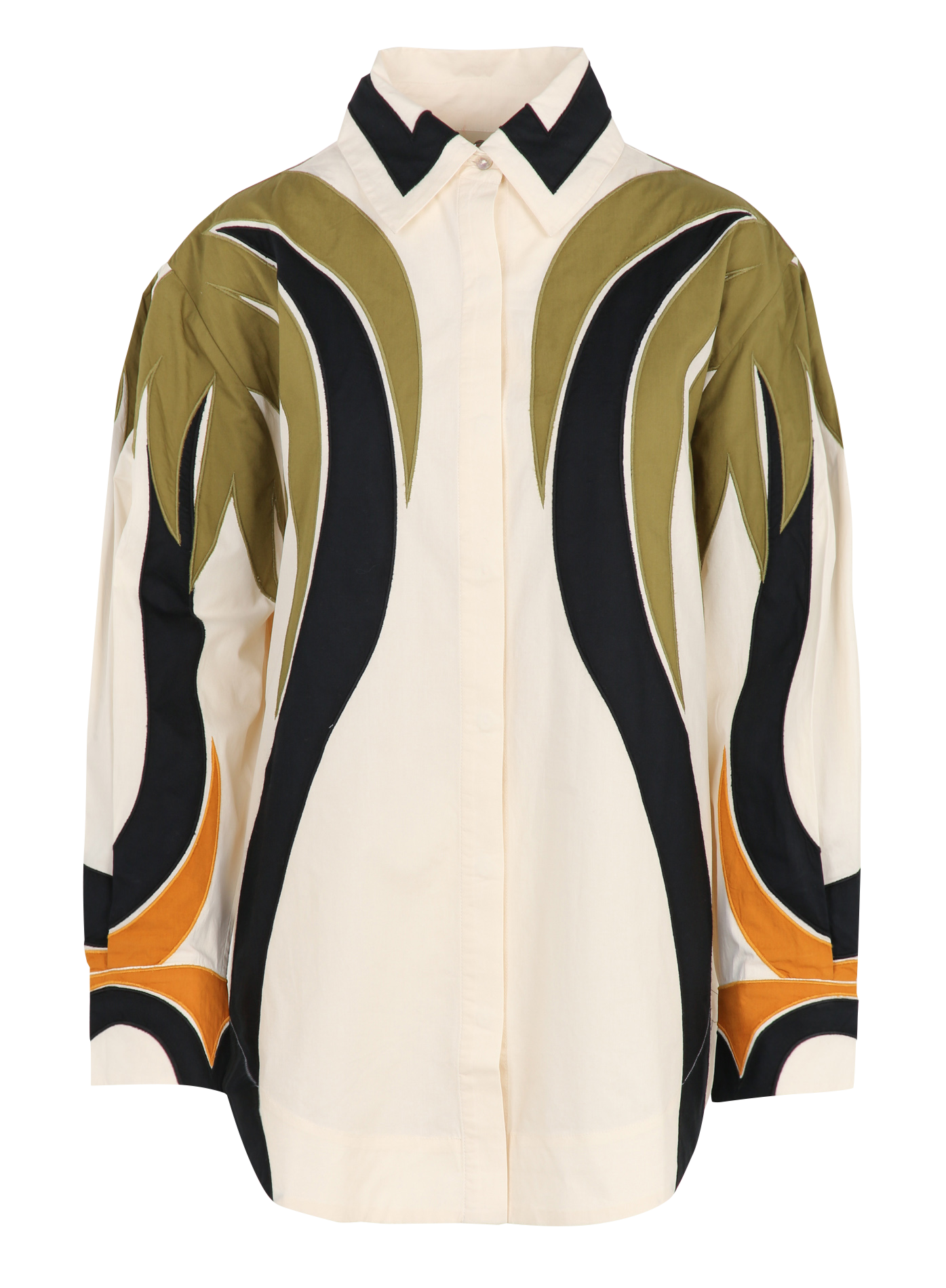 Oversized embroidered shirt FARM RIO Multicolored