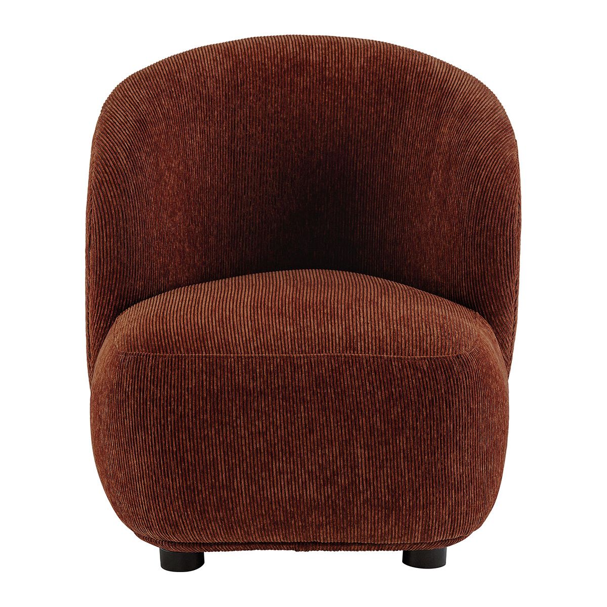 Fauteuil en velours côtelé BLANC D'IVOIRE Rouge