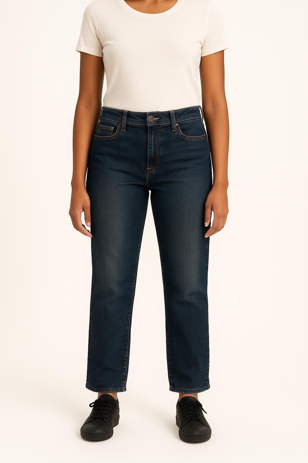 Cropped slim jeans with studs LEVI'S - Seconde main Blue