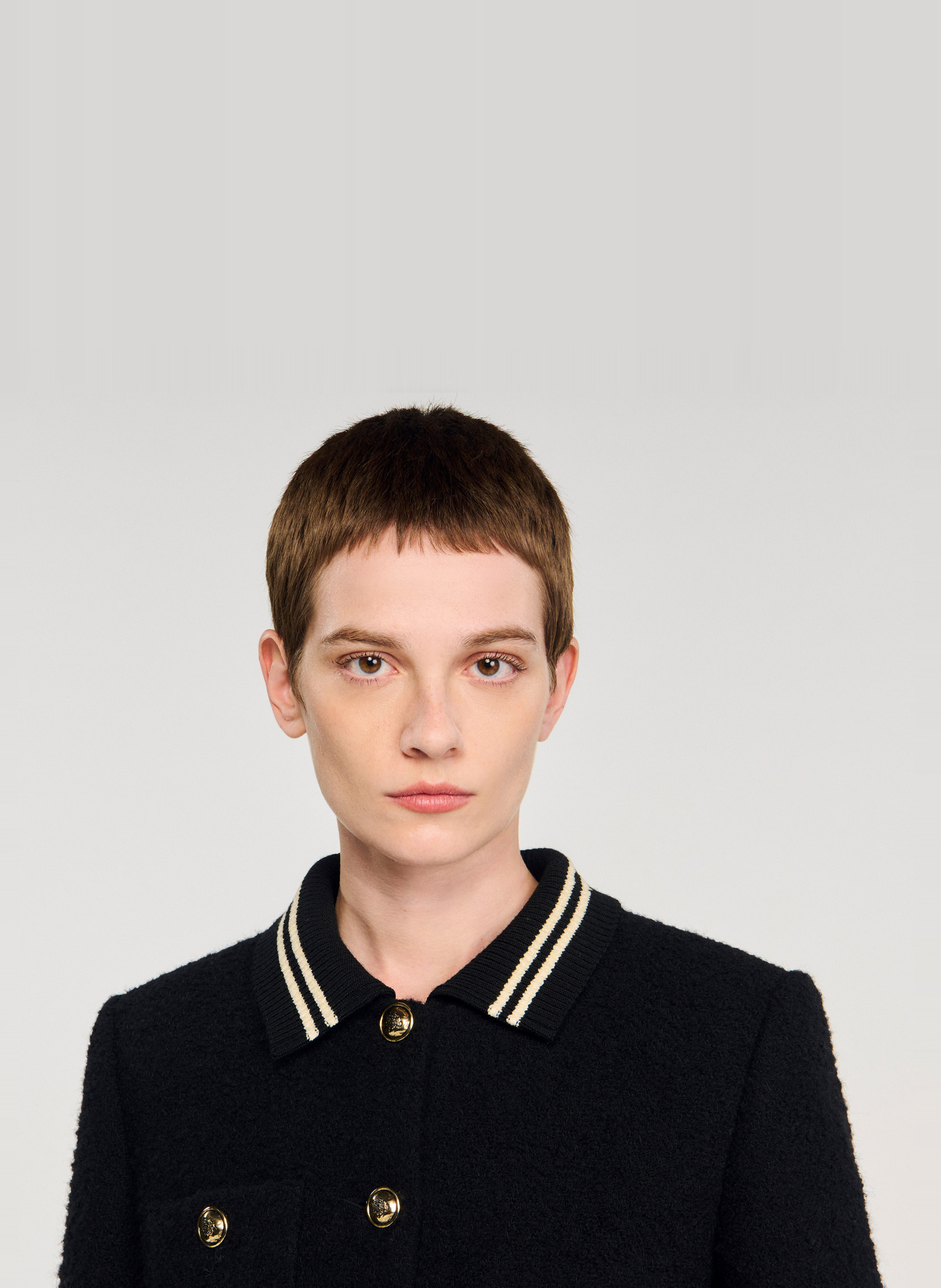 Veste de tailleur à col chemise SANDRO Noir