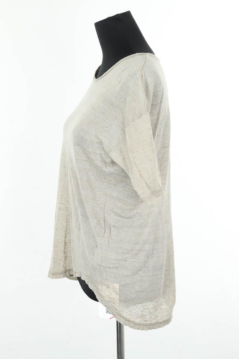Linen T-shirt ISABEL MARANT - Seconde Main Beige