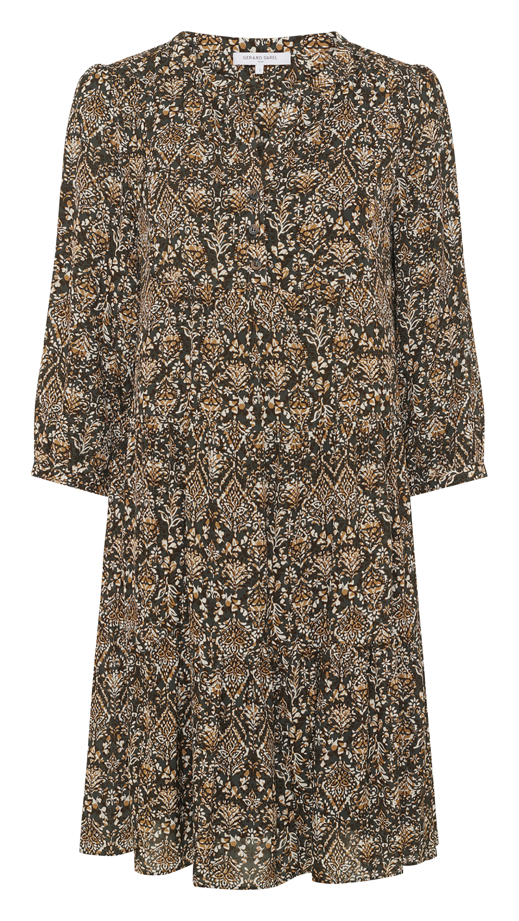 Halflange jurk met print GERARD DAREL Kaki