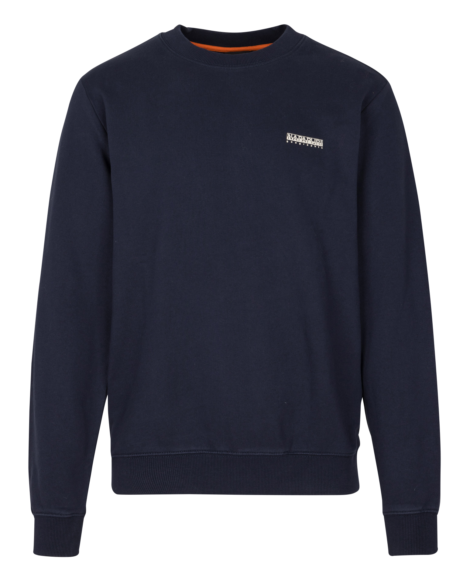Sweat droit col rond en coton NAPAPIJRI Bleu