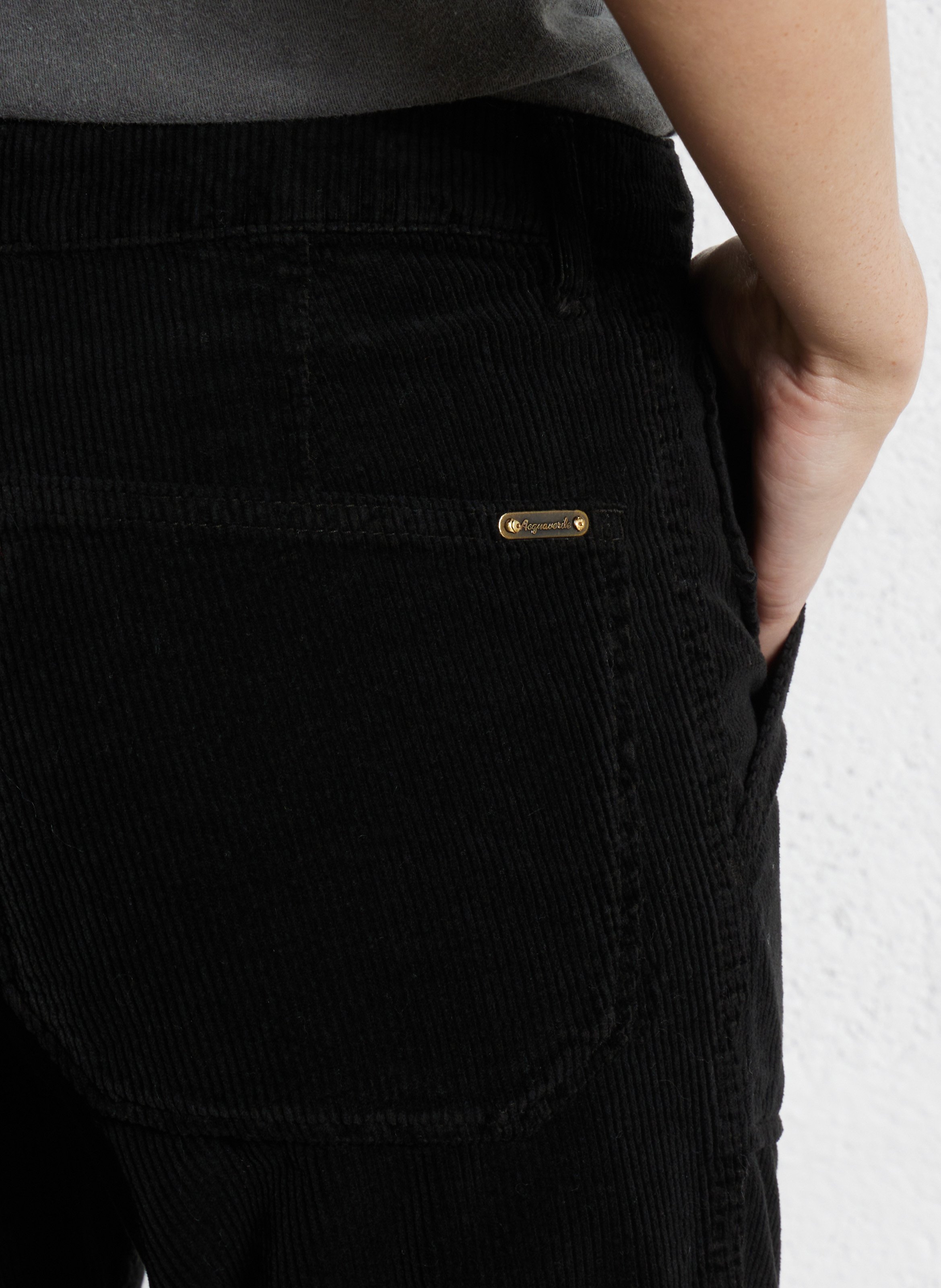 Pantalon slim en velours côtelé ACQUAVERDE Noir