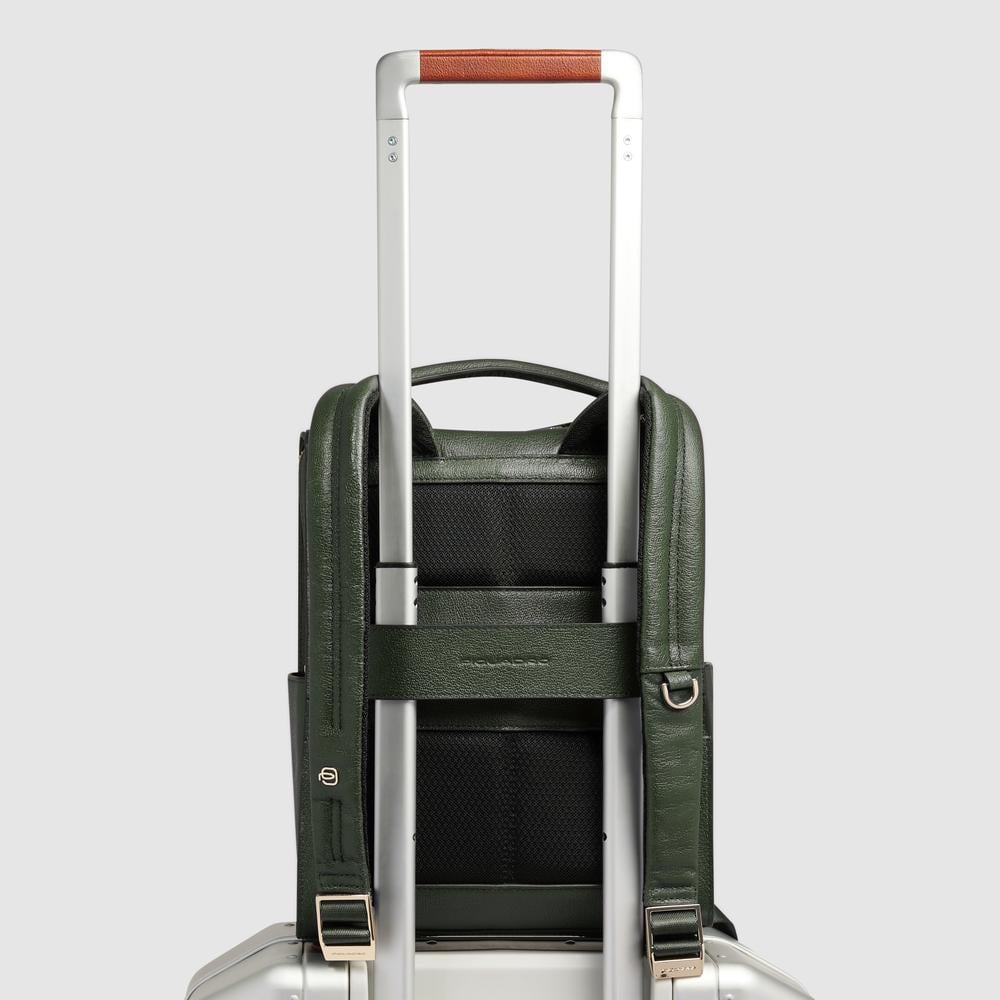 Women's backpack for iPad® with RFID protection PIQUADRO Green