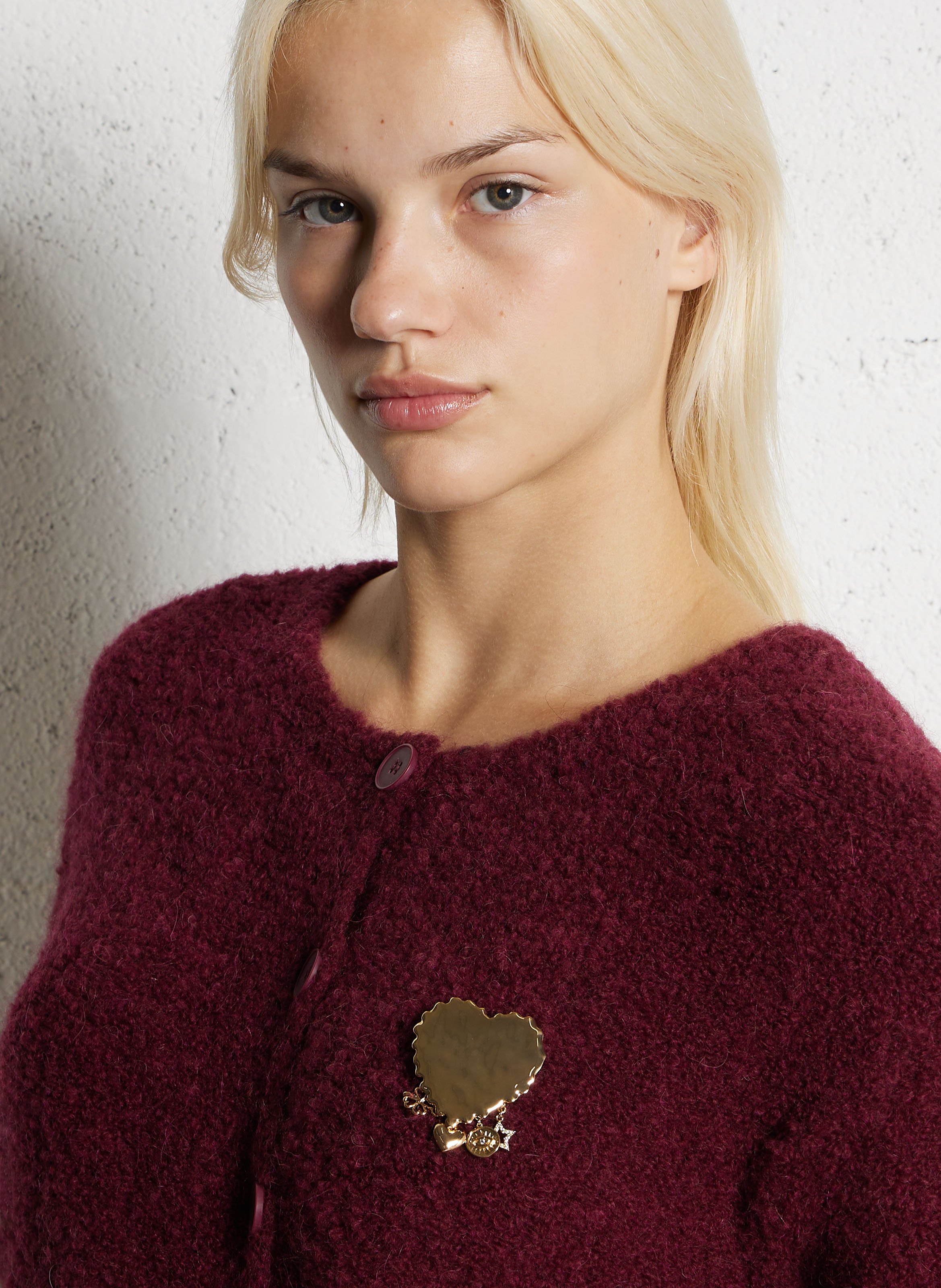 Broche hart van messing DES PETITS HAUTS Goudkleurig