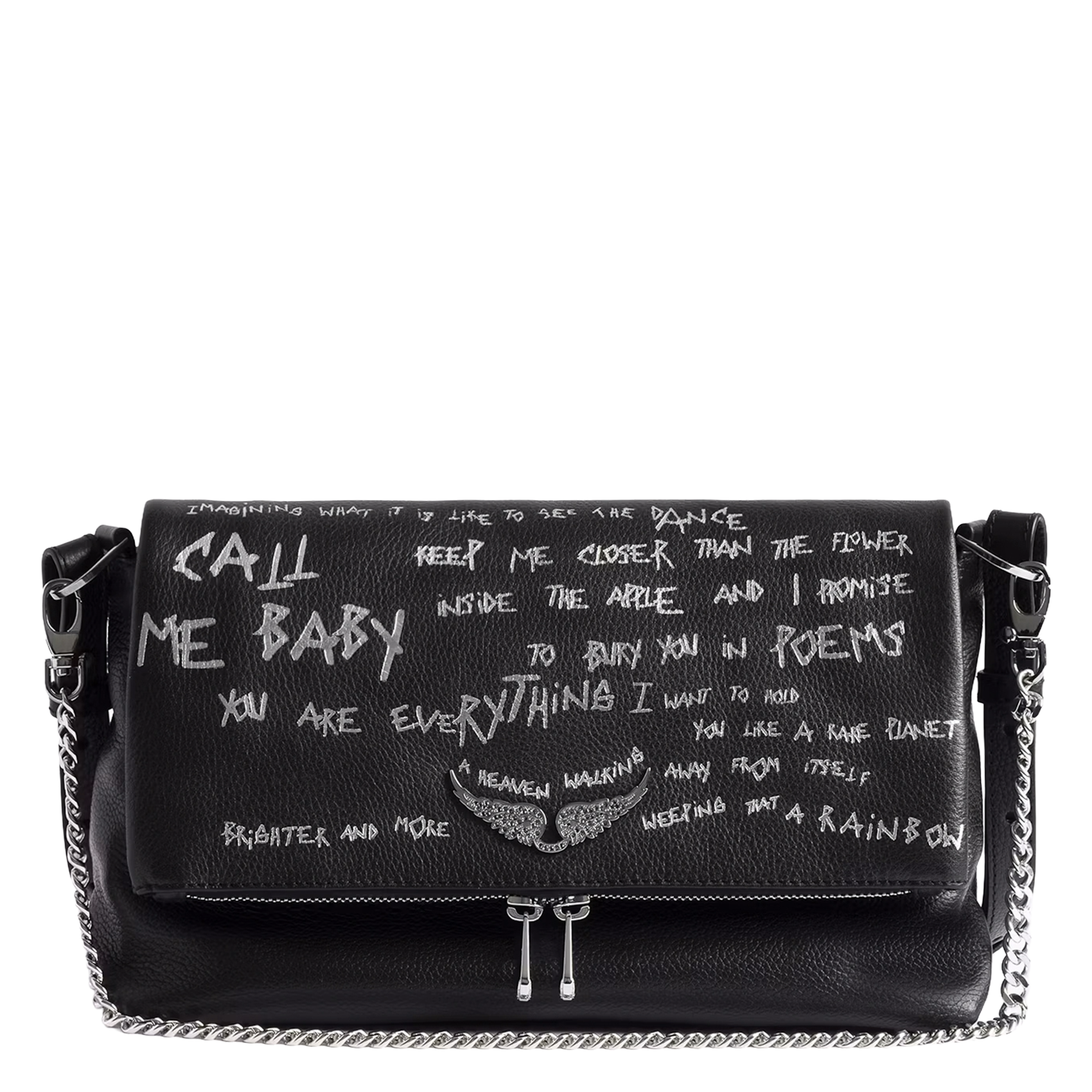 Leather clutch bag ZADIG&VOLTAIRE Black