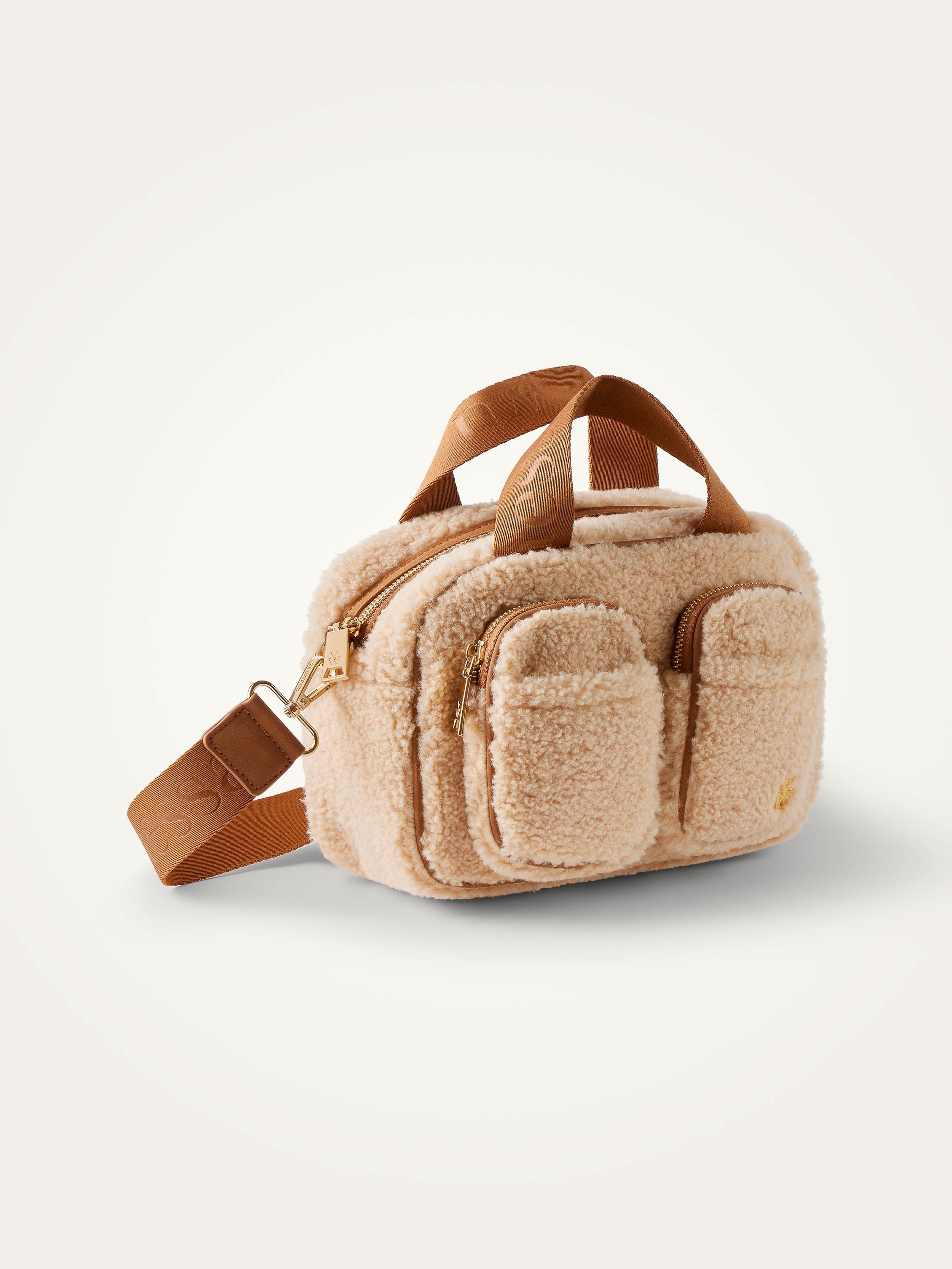 Mini sac bowling en sherpa VANESSA WU Beige
