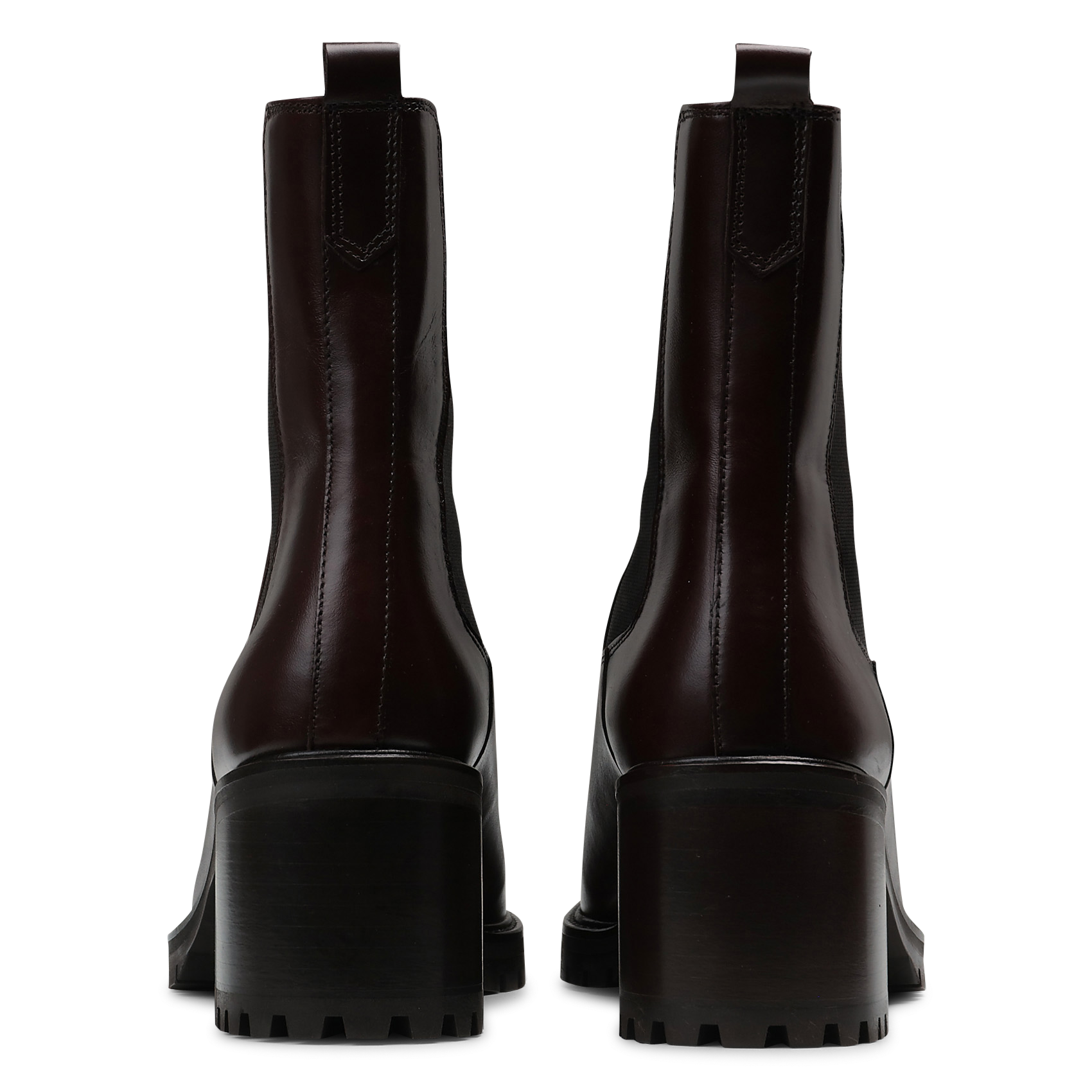 Bottines à talons en cuir RIVECOUR Marron