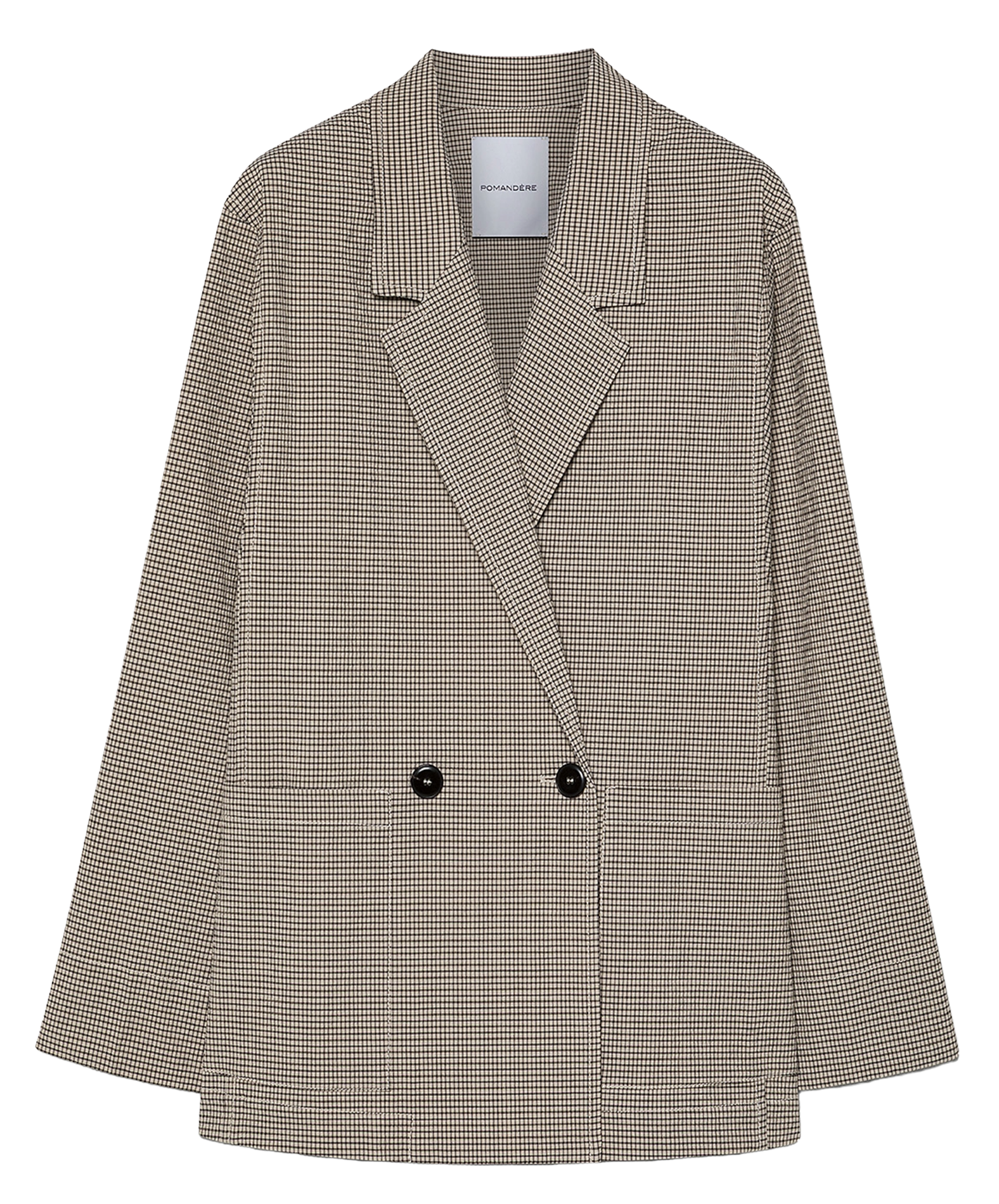 Cotton-blend blazer POMANDERE Beige