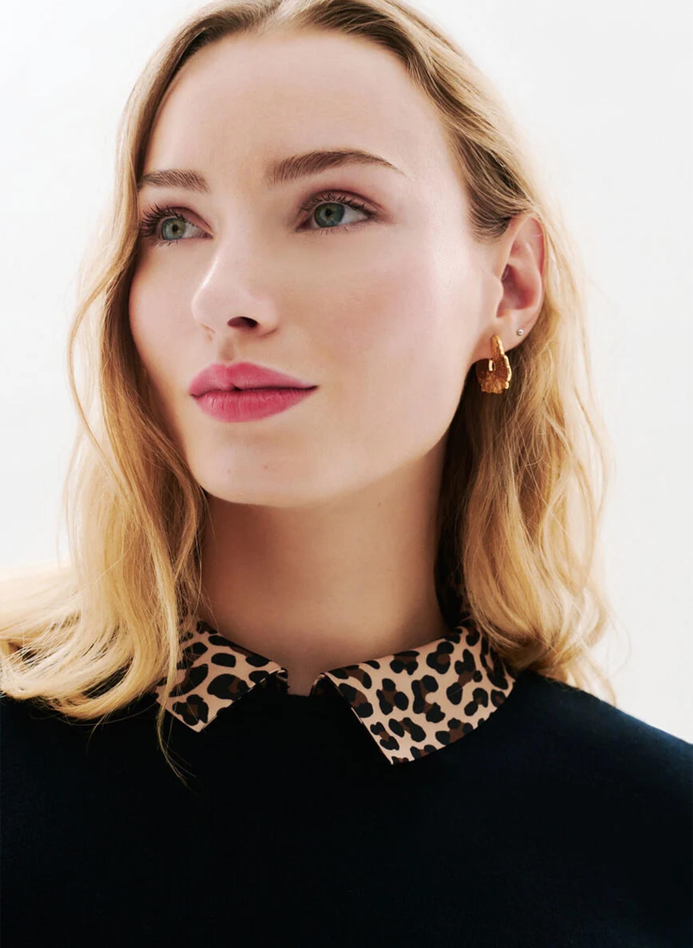 Pull col classique en laine et en cachemire mélangés CAROLL Noir