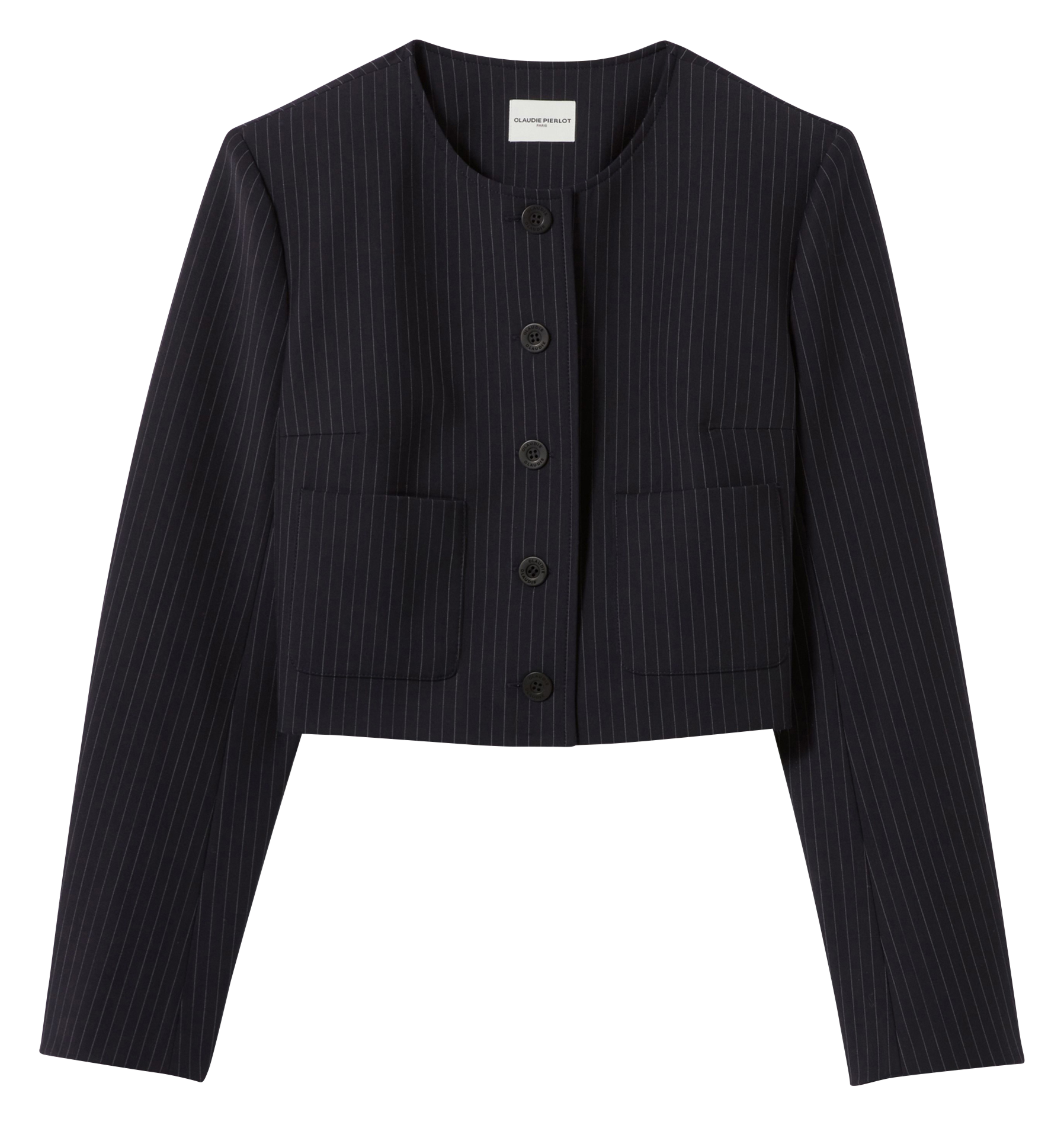 Short straight wool blend jacket CLAUDIE PIERLOT Multicolored