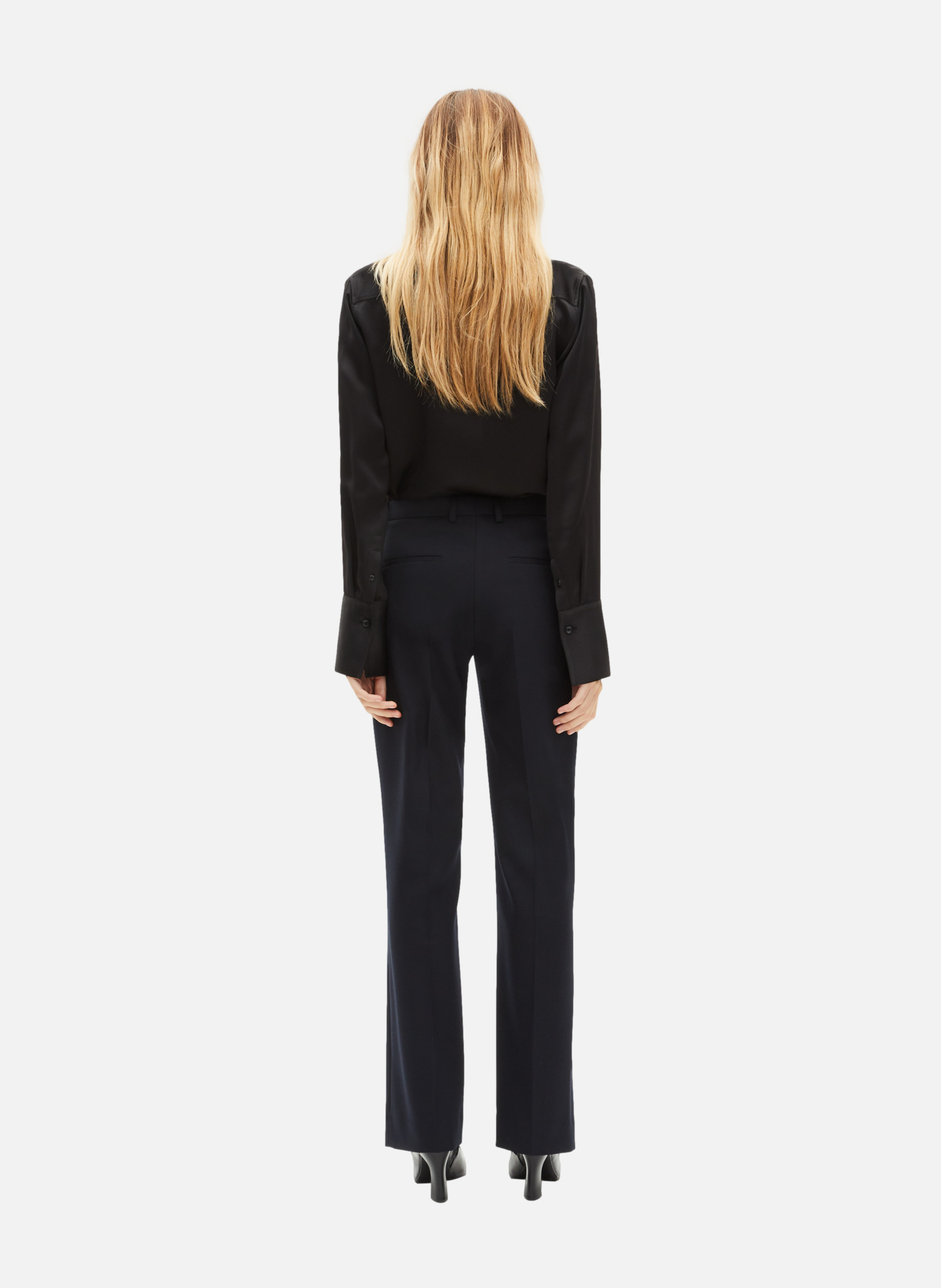 Straight tailored trousers in blended wool THE KOOPLES Blue