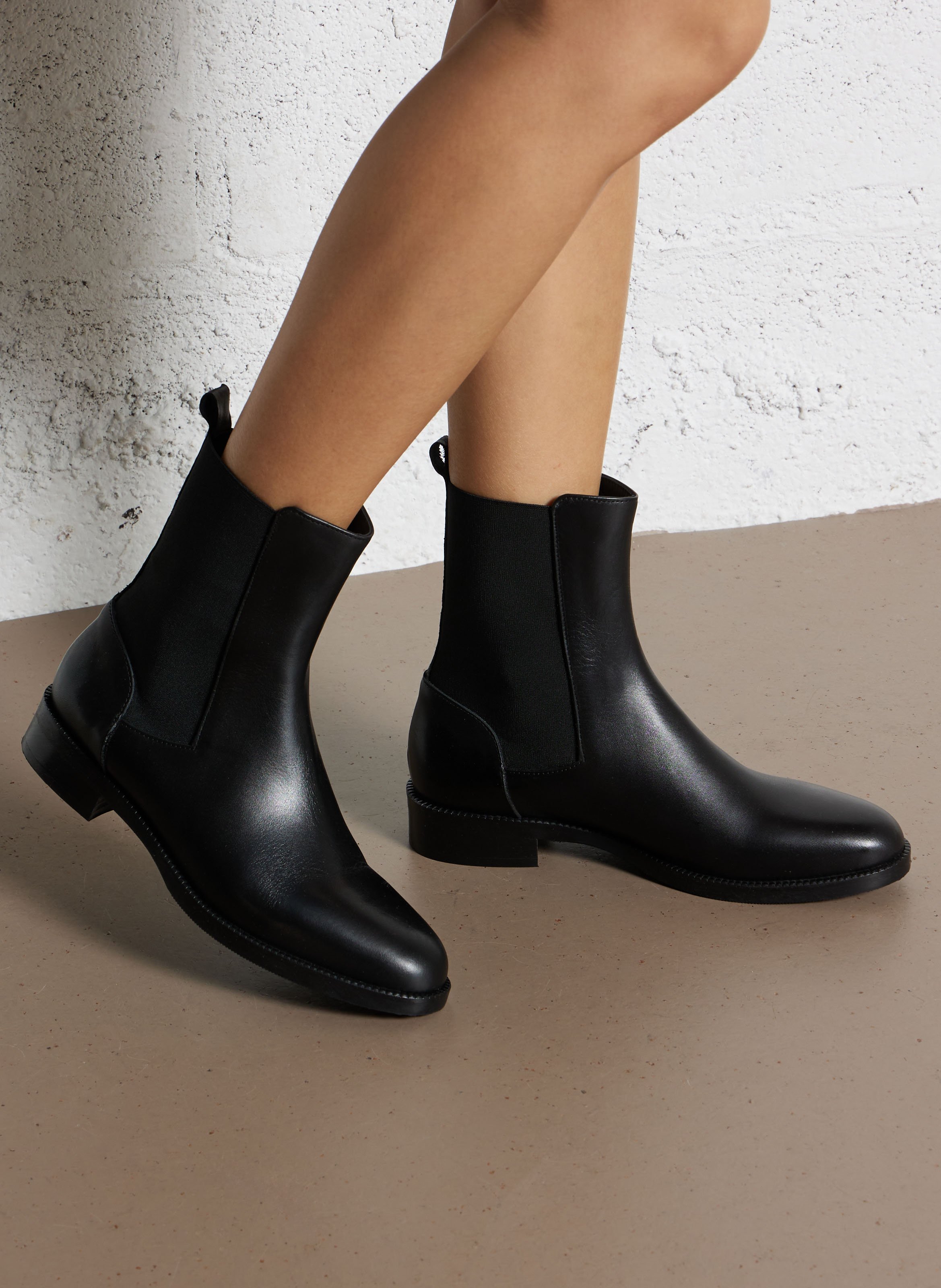 Bianca leather ankle boots MELLOW YELLOW Black