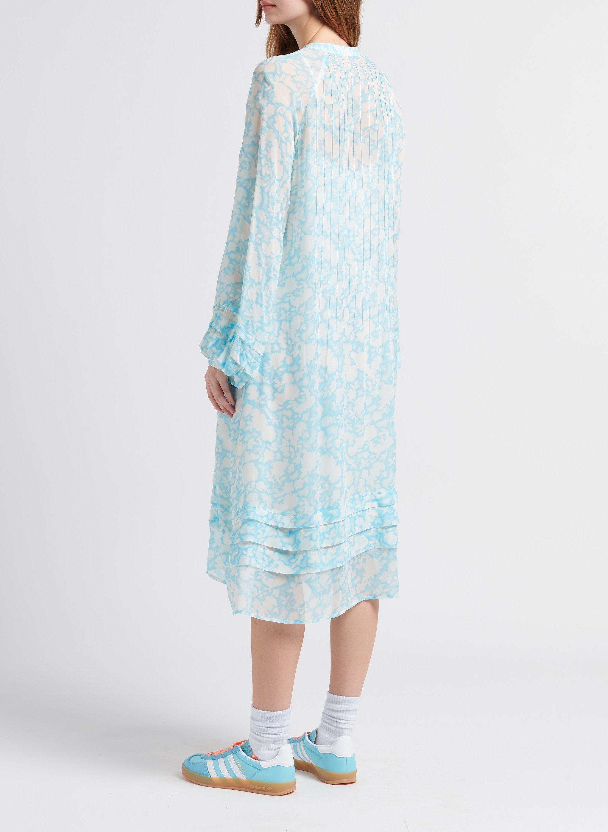 Halflange jurk met Maokraag SAMSOE SAMSOE Veelkleurig