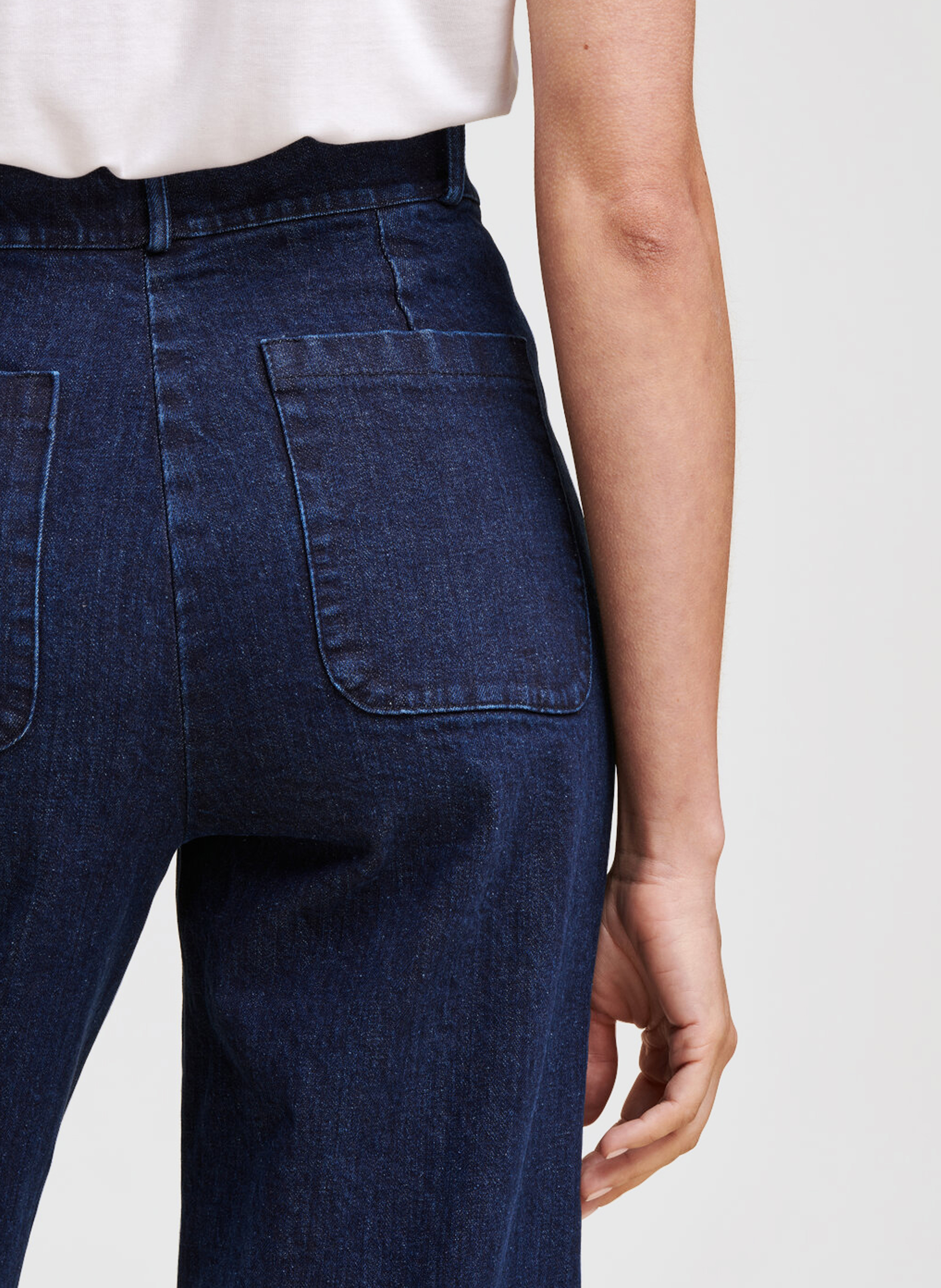 Jean flare bootcut en coton mélangé  LA FEE MARABOUTEE Bleu