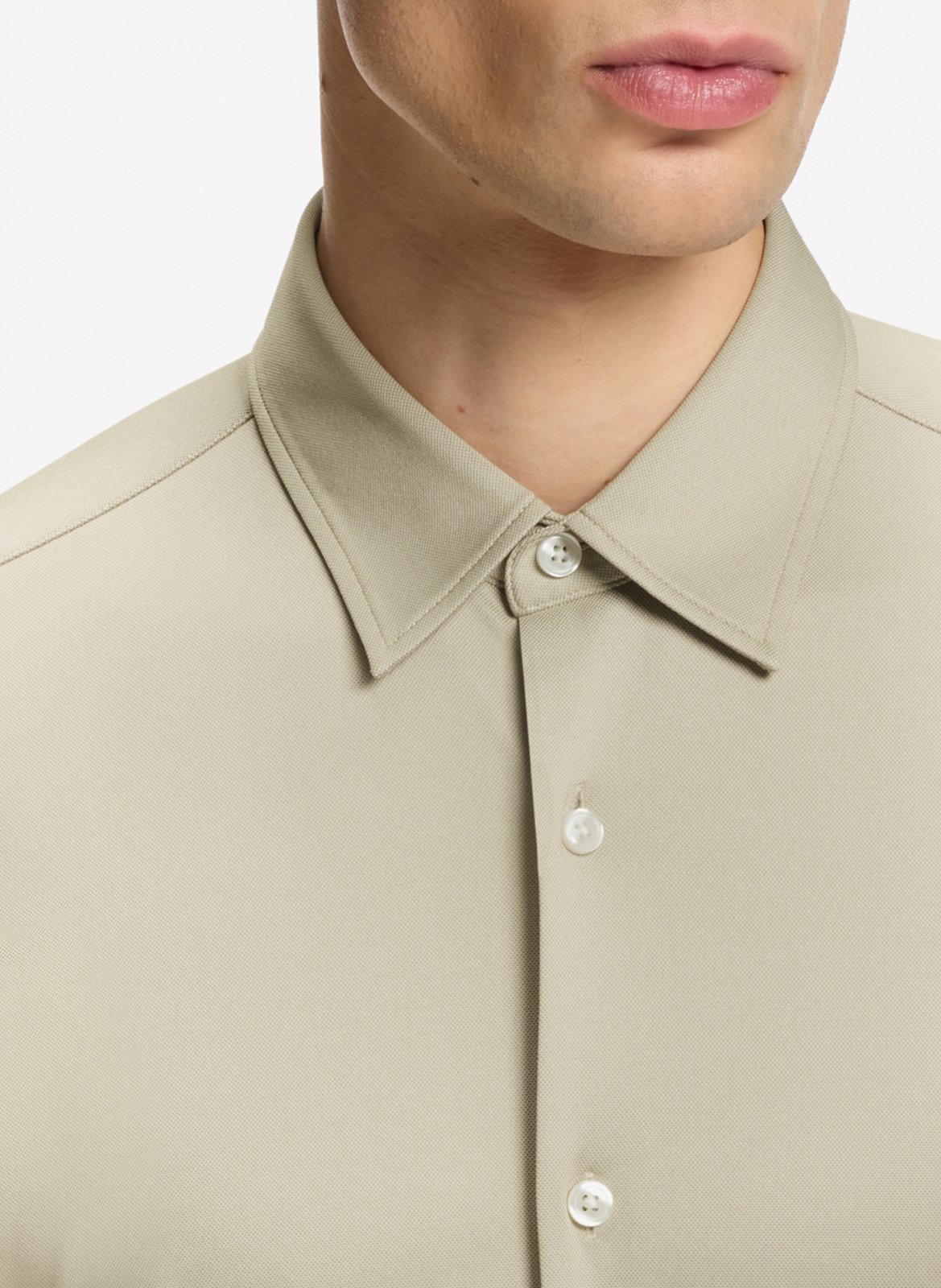 Chemise col classique  BOSS Beige