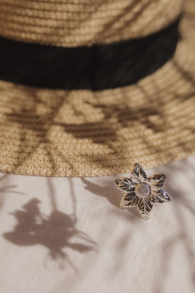 Maxi gold-plated flower ring MONSIEUR SIMONE Silver