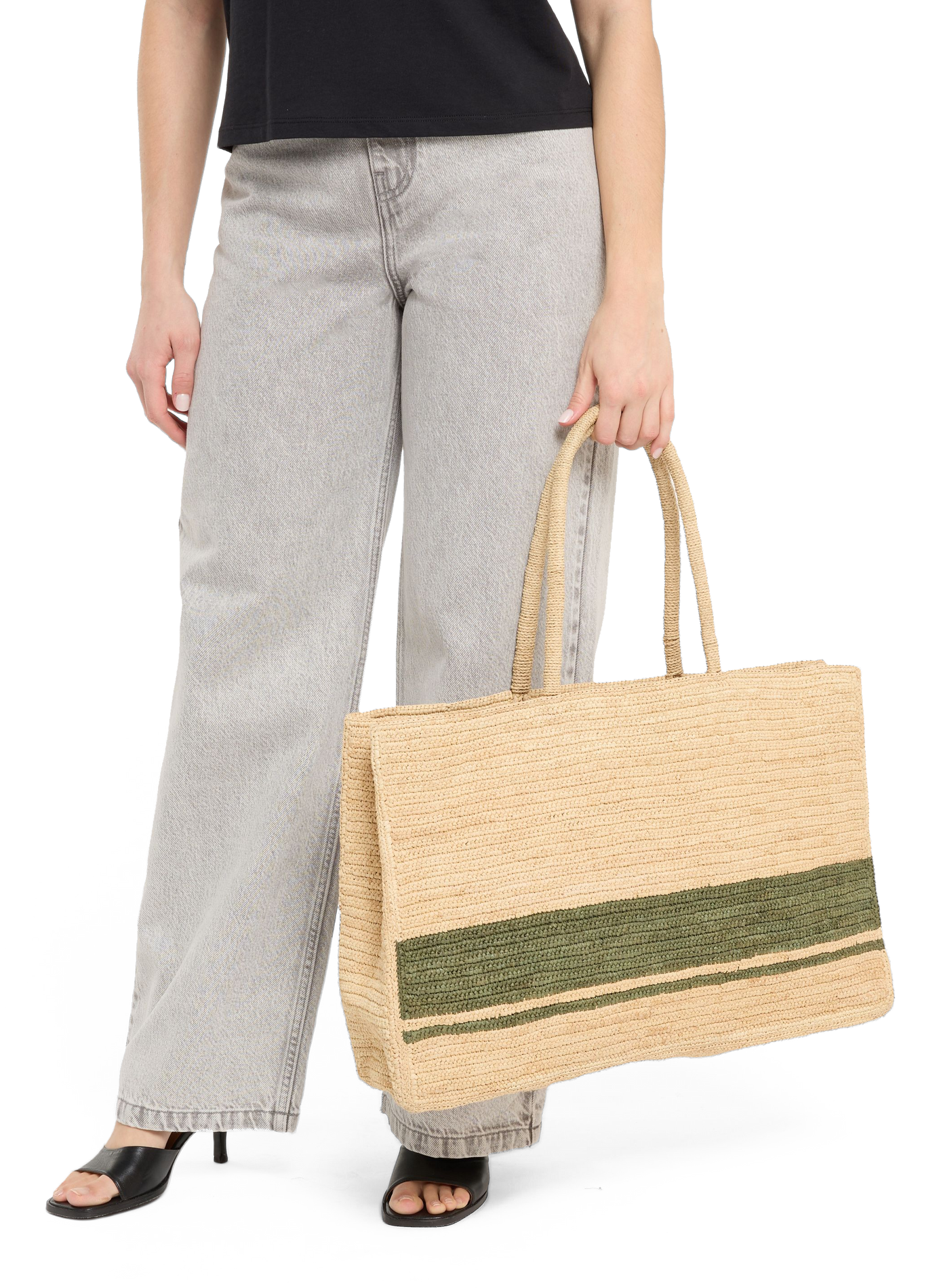 Shopper van raffia SAISON 1865 Veelkleurig