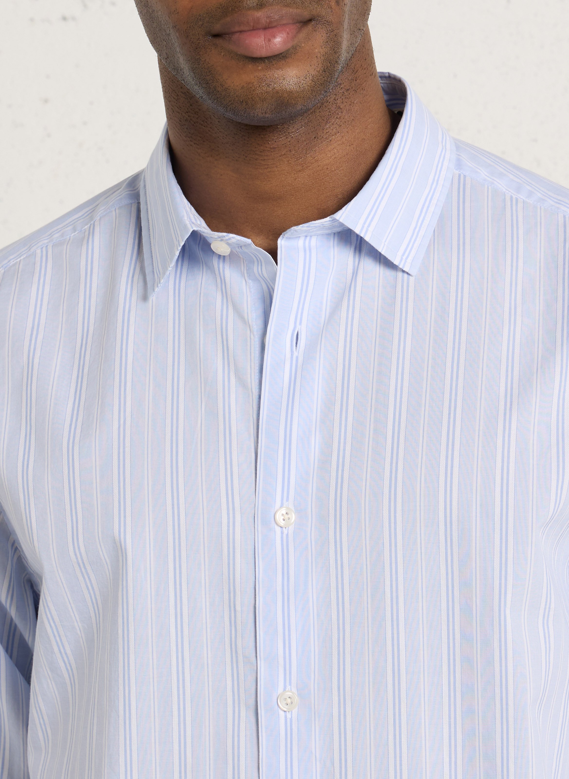 Chemise regular-fit col classique rayée en coton GANT Bleu