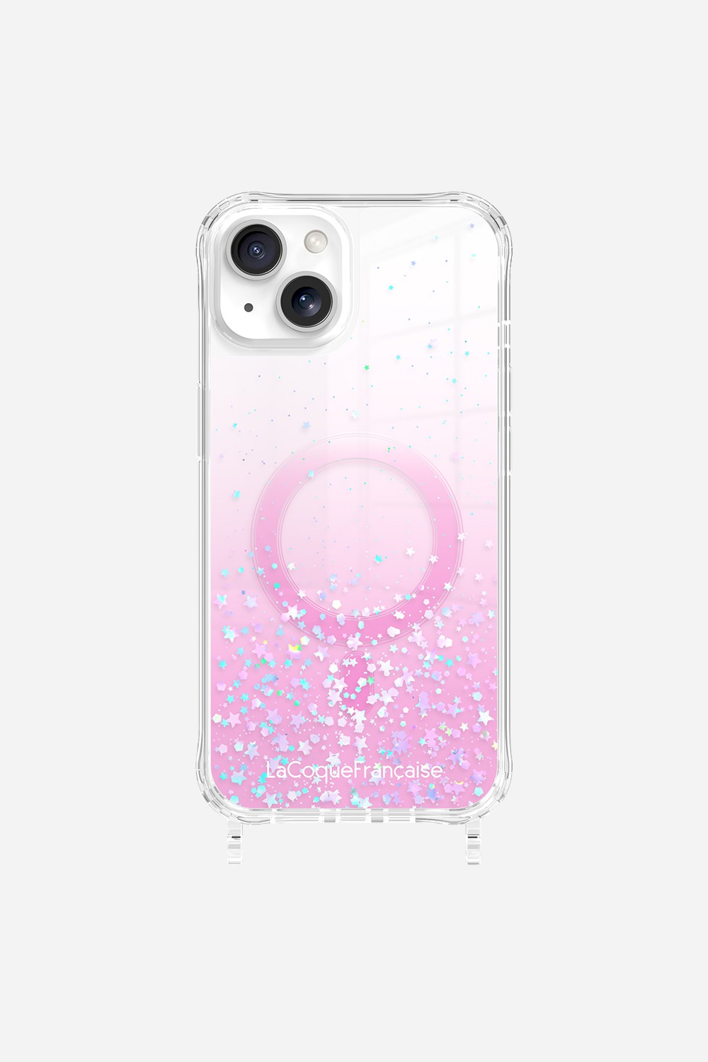 Magsafe glitter phone case with rings for iphone 13 LA COQUE FRANCAISE Pink