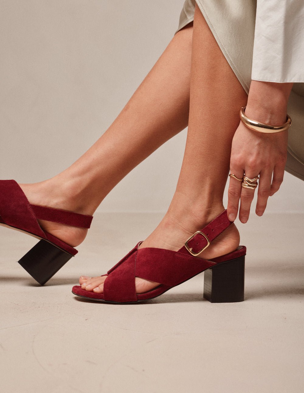 Heeled sandals ODAJE Red