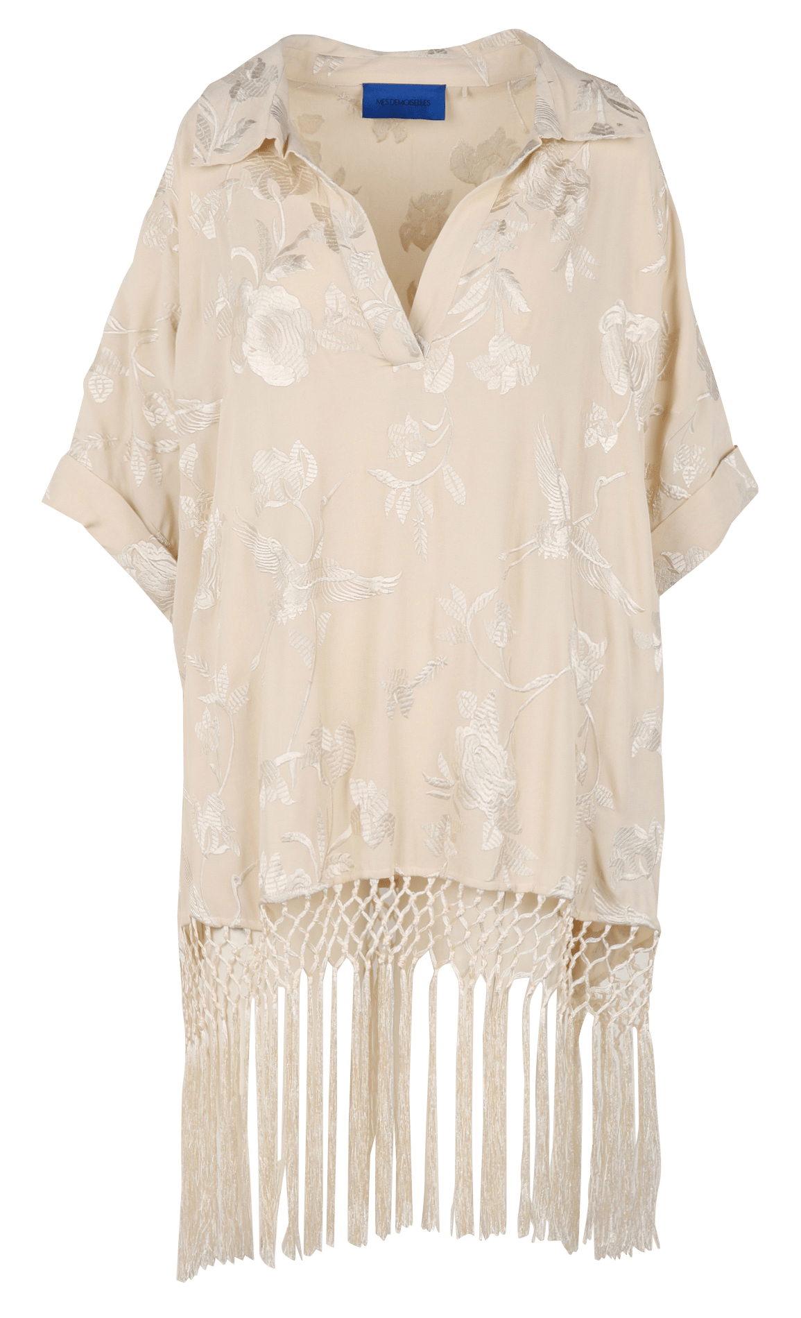 Weites Top mit Stickerei MES DEMOISELLES Beige