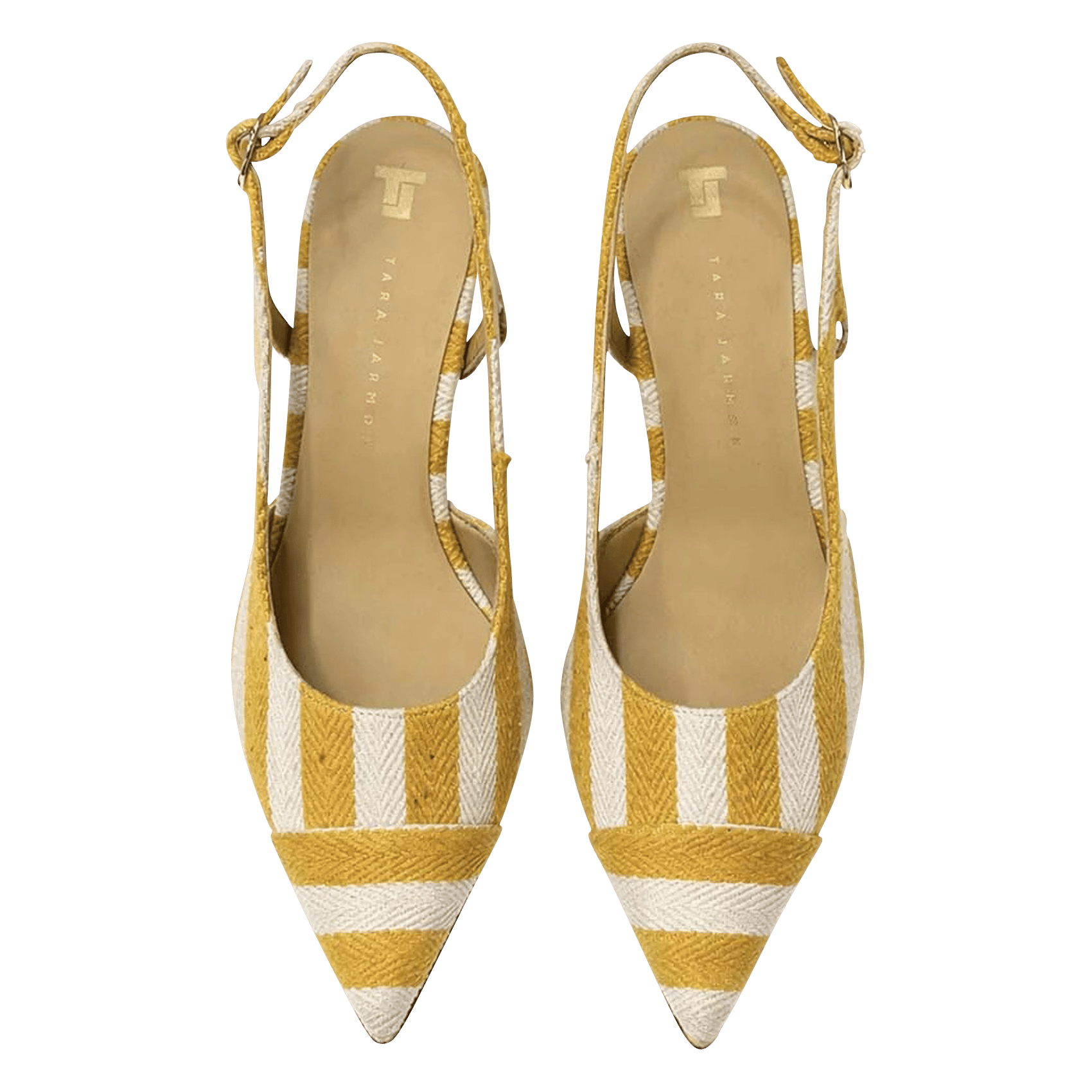 Escarpins pointus à rayures TARA JARMON Jaune