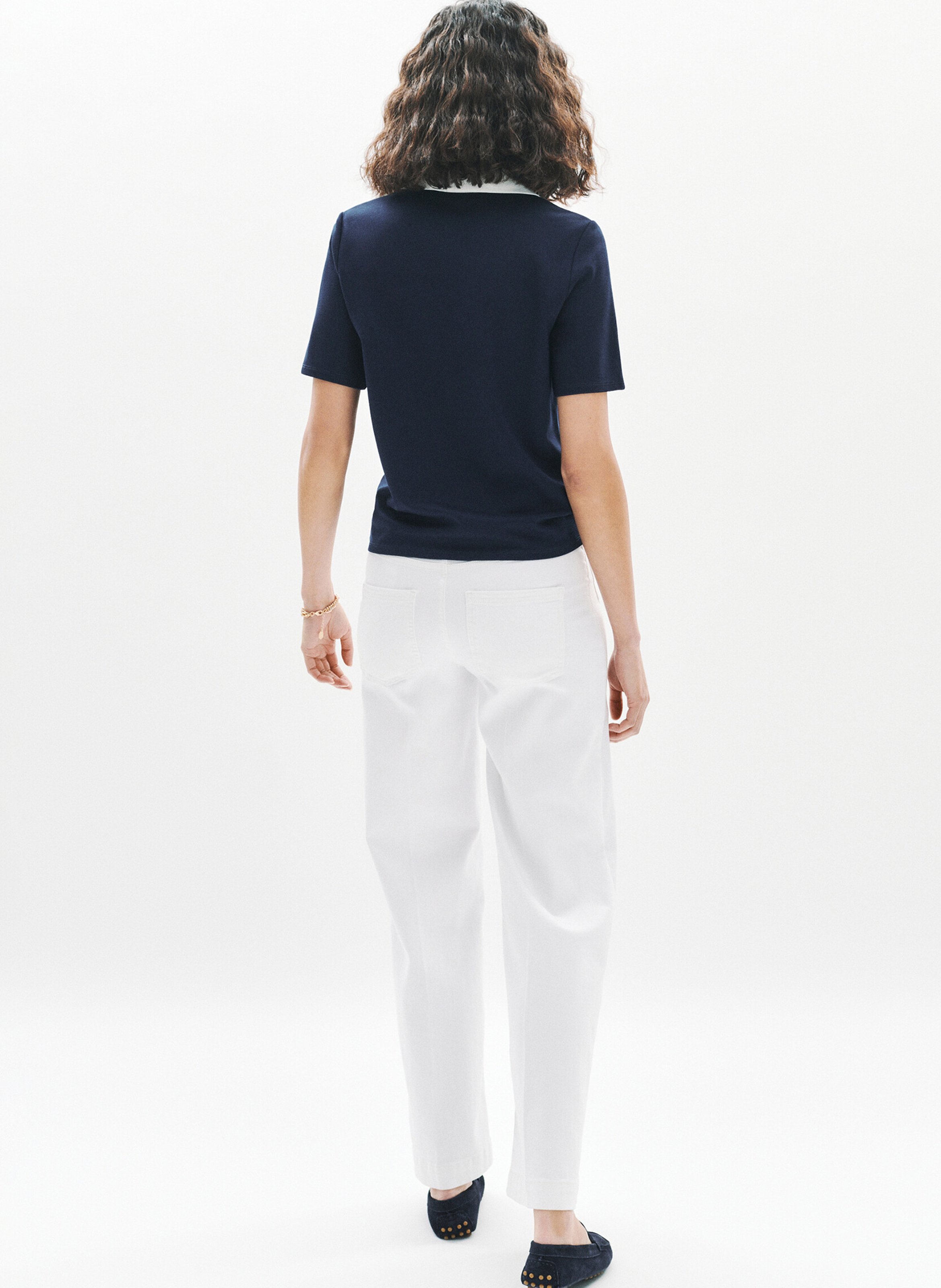 Top with tailored collar CAROLL Blue